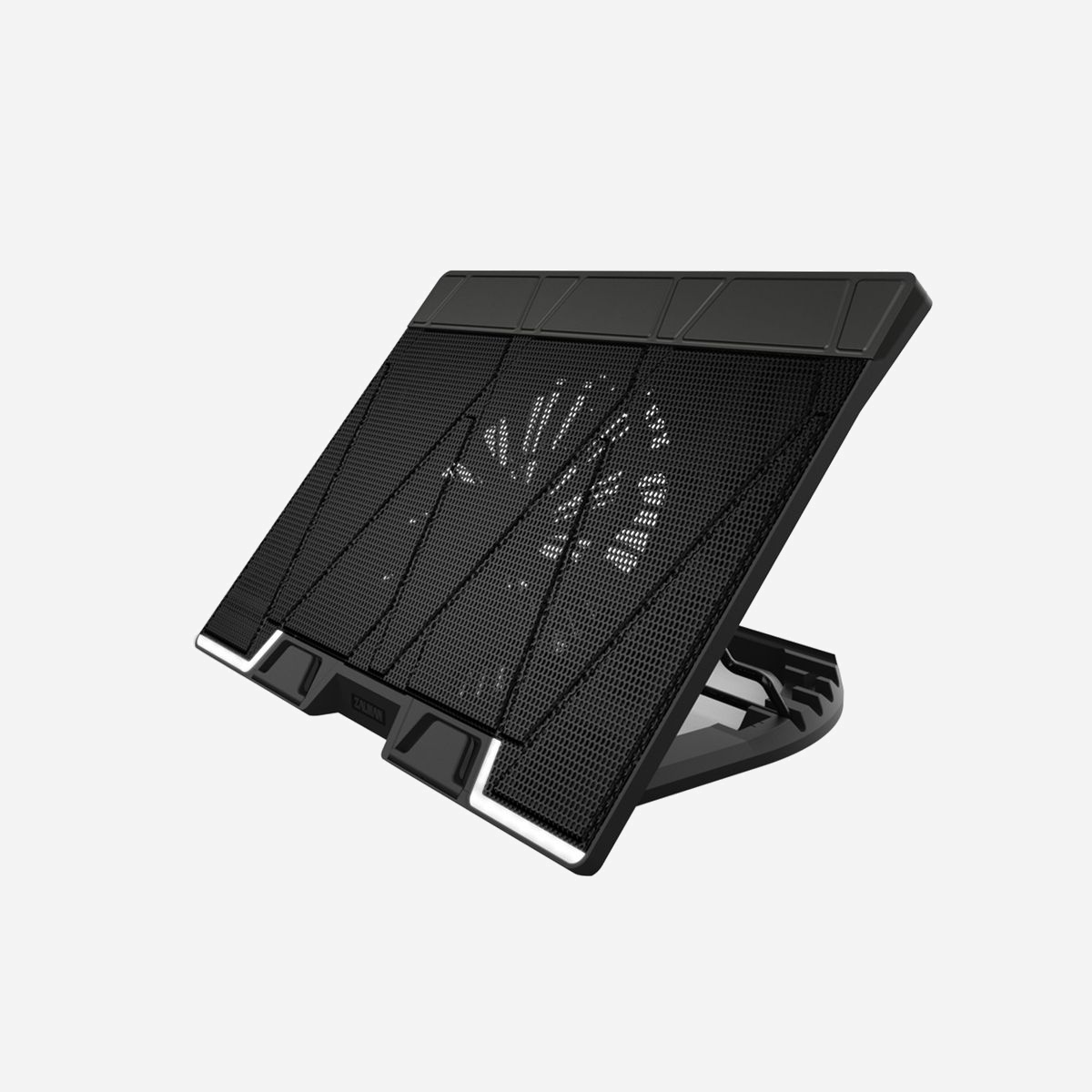 Zalman ZM-NS3000 Base de Refroidissement pour PC Portable 17" Ventilateur 200mm 760 RPM USB Noir (375x283x56mm, Plastique/Acier/Caoutchouc) - Zalman ZM-NS3000. Taille maximale de l’écran: 43,2 cm (17"), Nombre de ventilateurs intégrés: 1 pièce(s), Diamètre du ventilateur: 20 cm. Couleur du produit: Noir, Matériel: Plastique, Caoutchouc, Acier. Interface de l'hôte: USB. Type de source d'alimentation: USB, Tension d'entrée: 5 V. Largeur: 375 mm, Profondeur: 283 mm, Hauteur: 56 mm