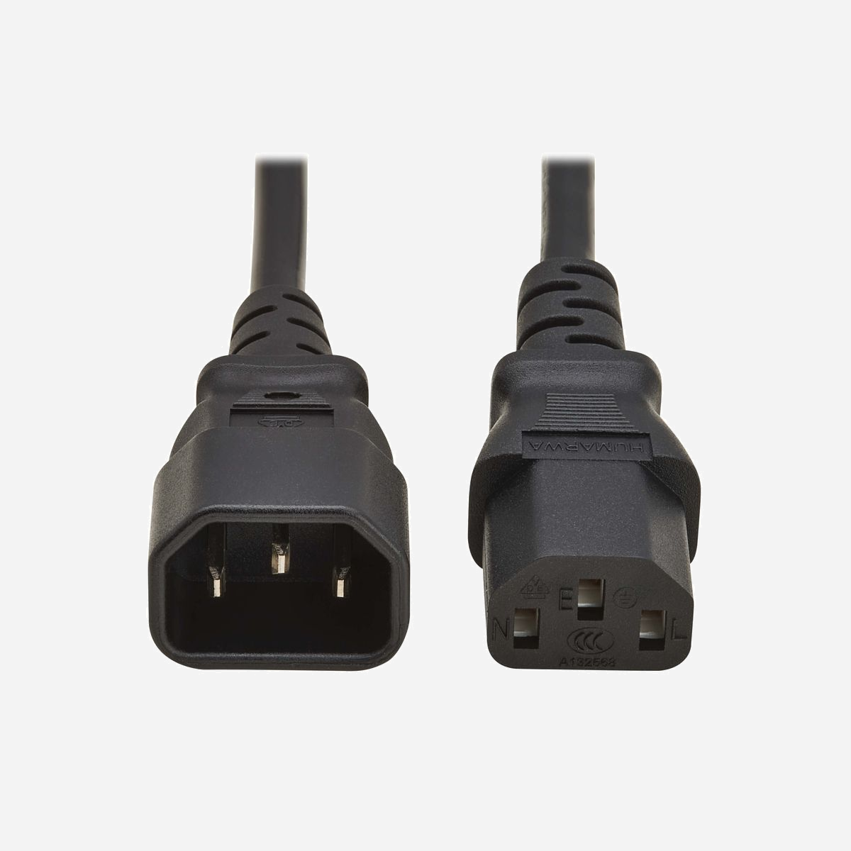 Eaton Câble d'alimentation P004-01M-EU 1m IEC C13 vers IEC C14 250V/10A H05VV-F PVC Noir, diamètre 6.7mm, certifications CE/REACH/RoHS/UKCA - Eaton P004-01M-EU. Longueur de câble: 1 m, Connecteur 1: IEC C13, Connecteur 2: IEC C14, Type de câble: H05VV-F. Tension d'entrée: 250 V, Courant d'entrée: 10 A