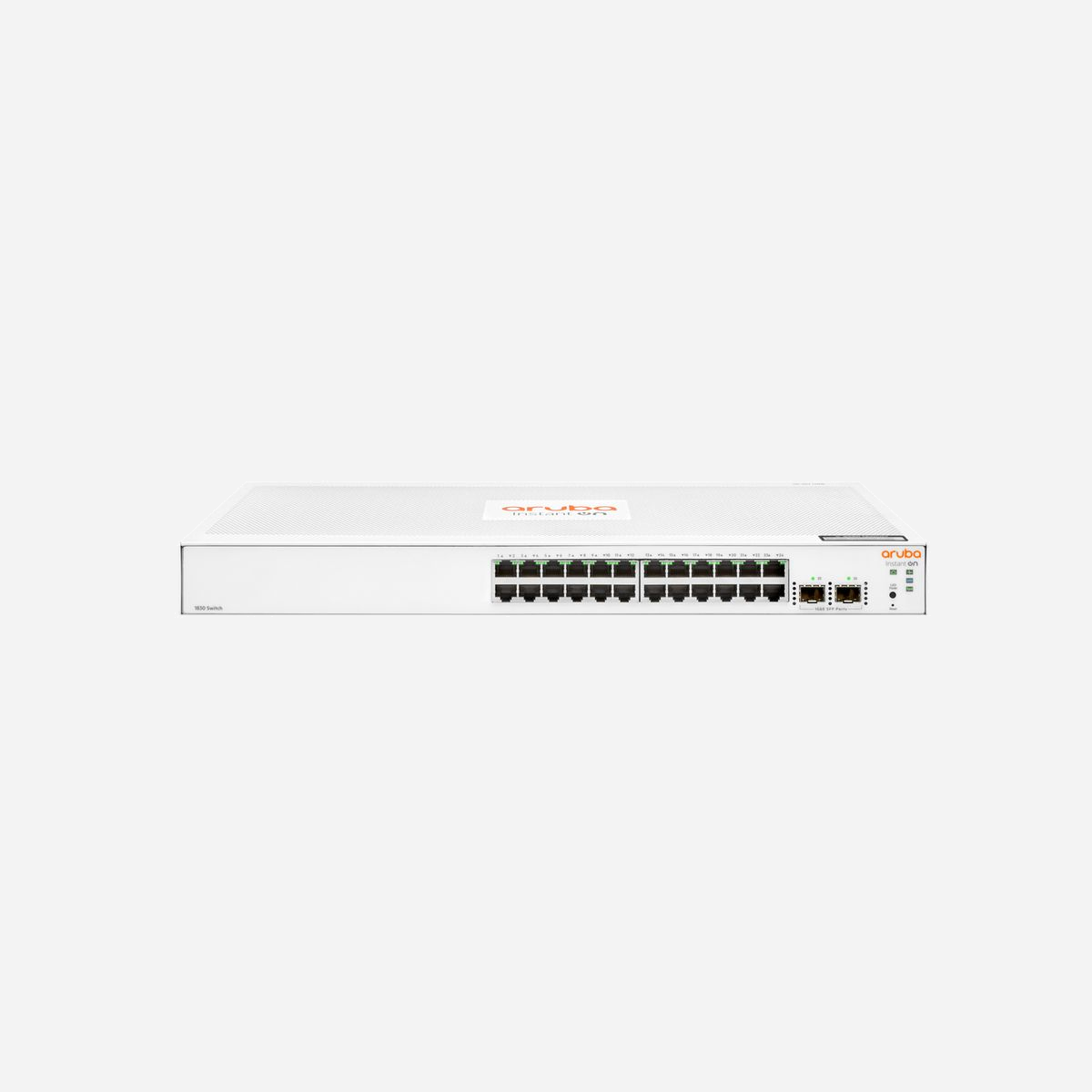 HPE Aruba Instant On 1830 24G 2SFP Commutateur L2 Gigabit Ethernet 24 ports RJ-45, 2 ports SFP, 52 Gbit/s, Rack 1U, ARM Cortex-A9, Managed, QoS - La gamme de commutateurs Aruba Instant On 1830 fournit une solution filaire facile à utiliser et abordable pour les réseaux de prise en charge des applications IT, mobiles et cloud. Cette gamme de commutateurs à gestion intelligente abordable et facile à déployer est idéale pour les petites entreprises à la recherche d’une infrastructure filaire rentable pour répondre aux exigences changeantes du réseau. Ces commutateurs d’entrée de gamme bénéficiant d’une gestion intelligente offrent des fonctionnalités de commutation de couche 2, une connectivité gigabit et des modes de gestion flexible, le tout à un prix abordable. Grâce au tableau de bord de gestion flexible, aux options Power over Ethernet (PoE) et aux fonctionnalités éconergétiques, ces commutateurs offrent un réseau commercial solide aux PME ayant un budget limité.<br><br><b>Caractéristiques</b><br><br><b>Connectivité gigabit pour les petites entreprises</b><br>- La gamme de commutateurs Aruba Instant On 1830 est une gamme de commutateurs Ethernet de couche 2 bénéficiant d’une gestion intelligente prête à déployer dans six modèles comprenant des modèles de 8, 24 et 24 à 48 ports pour les modèles POE et 4 POE.<br>- Deux (2) et quatre (4) ports fibre 1G SFP dédiés sur les modèles 24 et 48 ports respectivement, pour supprimer les goulets d’étranglement du trafic dans votre réseau.<br>- Avec les modèles PoE, vous disposez d’une alimentation électrique PoE jusqu’à 30 W pour les appareils PoE de Classe 4 tels que les points d’accès, les caméras de surveillance et les téléphones VoIP. Les modèles PoE à 8, 24 et 48 ports sont dotés d’une puissance de 65 W, 195 W et 370 W respectivement pour prendre en charge les derniers devices IoT.<br>- Le commutateur 8 ports non PoE peut être alimenté par un commutateur Power over Ethernet (PoE) en amont dans les environnements sans puissance électrique n’est disponible.<br><br><b>Déploiement et gestion simplifiés du réseau</b><br>- La gamme de commutateurs Aruba Instant On 1830 permet un déploiement prêt à l’emploi simple d’utilisation, dès la sortie de la boîte.<br>- Les commutateurs peuvent être déployés à l’aide de deux modes de gestion - Instant On cloud-management (accès via une application mobile et/ou un portail Web) et l’interface utilisateur Web locale.<br>- Les options PoE de classe 4 permettent d’alimenter des appareils tels que des téléphones IP, des caméras de surveillance et des points d’accès, sans coût supplémentaire de câblage.<br><br><b>Elles protègent votre entreprise avec des fonctions de sécurité intégrées</b><br>- La gamme de commutateurs Aruba Instant On 1830 est améliorée avec des fonctionnalités de sécurité telles que l’IEEE 802.1x, le Global Storm Control, la sécurité basée sur un TPM (module de plateforme sécurisée) et les VLAN qui protègent votre réseau contre les accès indésirables ou non autorisés.<br>- Exploitez la norme 802.1X avec un serveur RADIUS pour que seuls les utilisateurs connus et autorisés aient accès à votre réseau.<br>- Prend en charge la fonction de déni de service à distance (DOS) qui surveille et protège le réseau contre les attaques malveillantes.<br><br><b>De meileures fonctionnalités d’économie d’énergie pour réduire l’empreinte environnementale</b><br>- La gamme de commutateurs Aruba Instant On 1830 dispose de Energy Efficient Ethernet (EEE) et est conforme aux exigences de la norme 802.3az afin d’économiser de l’énergie pendant les périodes de faible activité des données.<br>- Le refroidissement économe en énergie inclut des ventilateurs à vitesse variable ne fonctionnant qu’à la vitesse minimale nécessaire pour conserver la température de fonctionnement, réduire le bruit et la consommation d’énergie.<br>- Modèles 8 ports et 24 ports non PoE compacts et sans ventilateur pour les environnements sensibles au bruit.<br>- La planification PoE permet aux utilisateurs de configurer des jours/heures spécifiques de la semaine (par ex. les heures d’ouverture) où les commutateurs Instant On doivent alimenter des appareils connectés (par ex. caméras de surveillance, point d’accès, etc.).