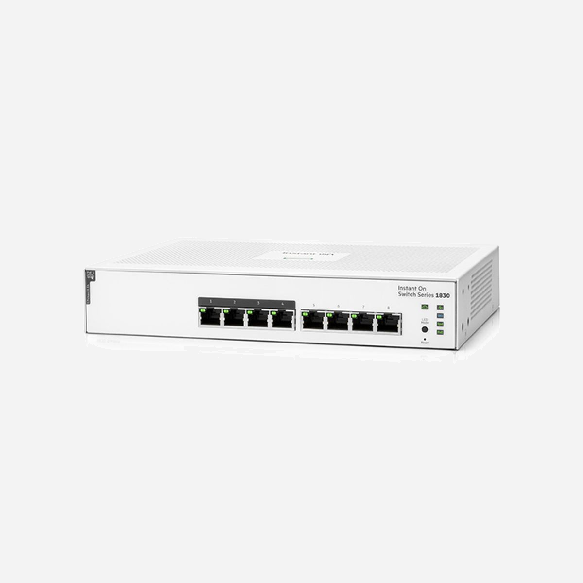 HPE Aruba Instant On 1830 JL811A Commutateur Géré L2 8 ports Gigabit Ethernet PoE+ 65W 1U, Cloud Management, QoS, VLAN, 802.1x, IGMP, ARM Cortex-A9 - La gamme de commutateurs Aruba Instant On 1830 fournit une solution filaire facile à utiliser et abordable pour les réseaux de prise en charge des applications IT, mobiles et cloud. Cette gamme de commutateurs à gestion intelligente abordable et facile à déployer est idéale pour les petites entreprises à la recherche d’une infrastructure filaire rentable pour répondre aux exigences changeantes du réseau. Ces commutateurs d’entrée de gamme bénéficiant d’une gestion intelligente offrent des fonctionnalités de commutation de couche 2, une connectivité gigabit et des modes de gestion flexible, le tout à un prix abordable. Grâce au tableau de bord de gestion flexible, aux options Power over Ethernet (PoE) et aux fonctionnalités éconergétiques, ces commutateurs offrent un réseau commercial solide aux PME ayant un budget limité.<br><br><b>Caractéristiques</b><br><br><b>Connectivité gigabit pour les petites entreprises</b><br>- La gamme de commutateurs Aruba Instant On 1830 est une gamme de commutateurs Ethernet de couche 2 bénéficiant d’une gestion intelligente prête à déployer dans six modèles comprenant des modèles de 8, 24 et 24 à 48 ports pour les modèles POE et 4 POE.<br>- Deux (2) et quatre (4) ports fibre 1G SFP dédiés sur les modèles 24 et 48 ports respectivement, pour supprimer les goulets d’étranglement du trafic dans votre réseau.<br>- Avec les modèles PoE, vous disposez d’une alimentation électrique PoE jusqu’à 30 W pour les appareils PoE de Classe 4 tels que les points d’accès, les caméras de surveillance et les téléphones VoIP. Les modèles PoE à 8, 24 et 48 ports sont dotés d’une puissance de 65 W, 195 W et 370 W respectivement pour prendre en charge les derniers devices IoT.<br>- Le commutateur 8 ports non PoE peut être alimenté par un commutateur Power over Ethernet (PoE) en amont dans les environnements sans puissance électrique n’est disponible.<br><br><b>Déploiement et gestion simplifiés du réseau</b><br>- La gamme de commutateurs Aruba Instant On 1830 permet un déploiement prêt à l’emploi simple d’utilisation, dès la sortie de la boîte.<br>- Les commutateurs peuvent être déployés à l’aide de deux modes de gestion - Instant On cloud-management (accès via une application mobile et/ou un portail Web) et l’interface utilisateur Web locale.<br>- Les options PoE de classe 4 permettent d’alimenter des appareils tels que des téléphones IP, des caméras de surveillance et des points d’accès, sans coût supplémentaire de câblage.<br><br><b>Elles protègent votre entreprise avec des fonctions de sécurité intégrées</b><br>- La gamme de commutateurs Aruba Instant On 1830 est améliorée avec des fonctionnalités de sécurité telles que l’IEEE 802.1x, le Global Storm Control, la sécurité basée sur un TPM (module de plateforme sécurisée) et les VLAN qui protègent votre réseau contre les accès indésirables ou non autorisés.<br>- Exploitez la norme 802.1X avec un serveur RADIUS pour que seuls les utilisateurs connus et autorisés aient accès à votre réseau.<br>- Prend en charge la fonction de déni de service à distance (DOS) qui surveille et protège le réseau contre les attaques malveillantes.<br><br><b>De meileures fonctionnalités d’économie d’énergie pour réduire l’empreinte environnementale</b><br>- La gamme de commutateurs Aruba Instant On 1830 dispose de Energy Efficient Ethernet (EEE) et est conforme aux exigences de la norme 802.3az afin d’économiser de l’énergie pendant les périodes de faible activité des données.<br>- Le refroidissement économe en énergie inclut des ventilateurs à vitesse variable ne fonctionnant qu’à la vitesse minimale nécessaire pour conserver la température de fonctionnement, réduire le bruit et la consommation d’énergie.<br>- Modèles 8 ports et 24 ports non PoE compacts et sans ventilateur pour les environnements sensibles au bruit.<br>- La planification PoE permet aux utilisateurs de configurer des jours/heures spécifiques de la semaine (par ex. les heures d’ouverture) où les commutateurs Instant On doivent alimenter des appareils connectés (par ex. caméras de surveillance, point d’accès, etc.).