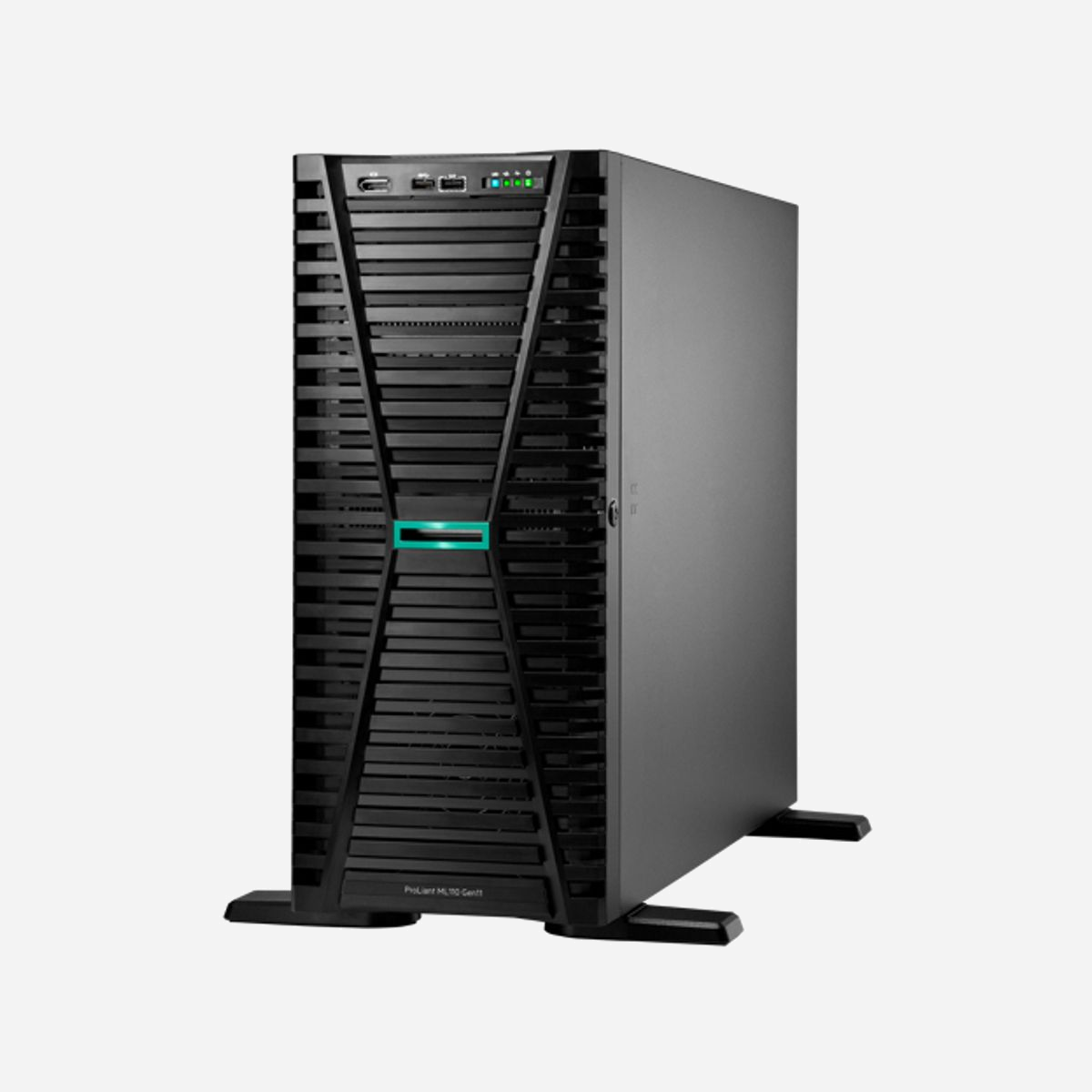 HPE ProLiant ML110 Gen11 Serveur Tour (4.5U) Xeon Silver 4510 2.4GHz 64GB DDR5-4800 960GB SSD SATA RAID Broadcom Gigabit Ethernet 1000W - HPE ProLiant ML110 Gen11 4510. Famille de processeur: Intel® Xeon® Silver, Fréquence du processeur: 2,4 GHz, Modèle de processeur: 4510. Mémoire interne: 64 Go, Type de mémoire interne: DDR5-SDRAM. Capacité totale de stockage: 960 Go. Ethernet/LAN. Alimentation d'énergie: 1000 W, Alimentation redondante (RPS). Type de châssis: Tour (4.5U)