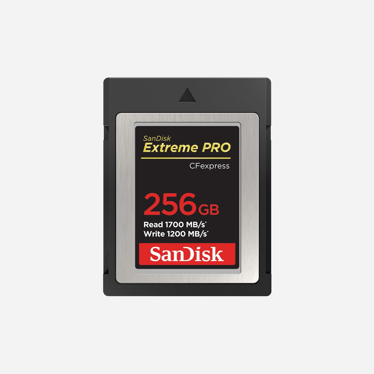 SanDisk CFexpress Type B 256 Go SDCFE-256G-GN4NN, Lecture 1700 Mo/s, Écriture 1200 Mo/s, 29.7x38.6x98.8mm - <b>Des vitesses exceptionnelles pour les vidéos 4K RAW</b><br>Lorsque vous filmez au plus près de l'action, la carte CFexpress® Type B permet à votre matériel de révéler son vrai potentiel. Avec des vitesses atteignant 1700 Mo/s en lecture et 1200 Mo/s en écriture,6 la latence est réduite lors de l'enregistrement haute vitesse et votre flux de production est bien plus efficace comparé aux autres cartes SanDisk actuellement disponibles. Cette carte permet l'enregistrement fluide de vidéos 4K RAW1 tout en offrant des performances dans la durée. Rétrocompatible avec certaines caméras XQD® équipées d'un micrologiciel (firmware) permettant l'utilisation du format CFexpress®, cette carte est vendue avec le logiciel de récupération RescuePRO® Deluxe et est accompagnée d’une garantie à vie sous conditions4 pour avoir l'esprit tranquille.