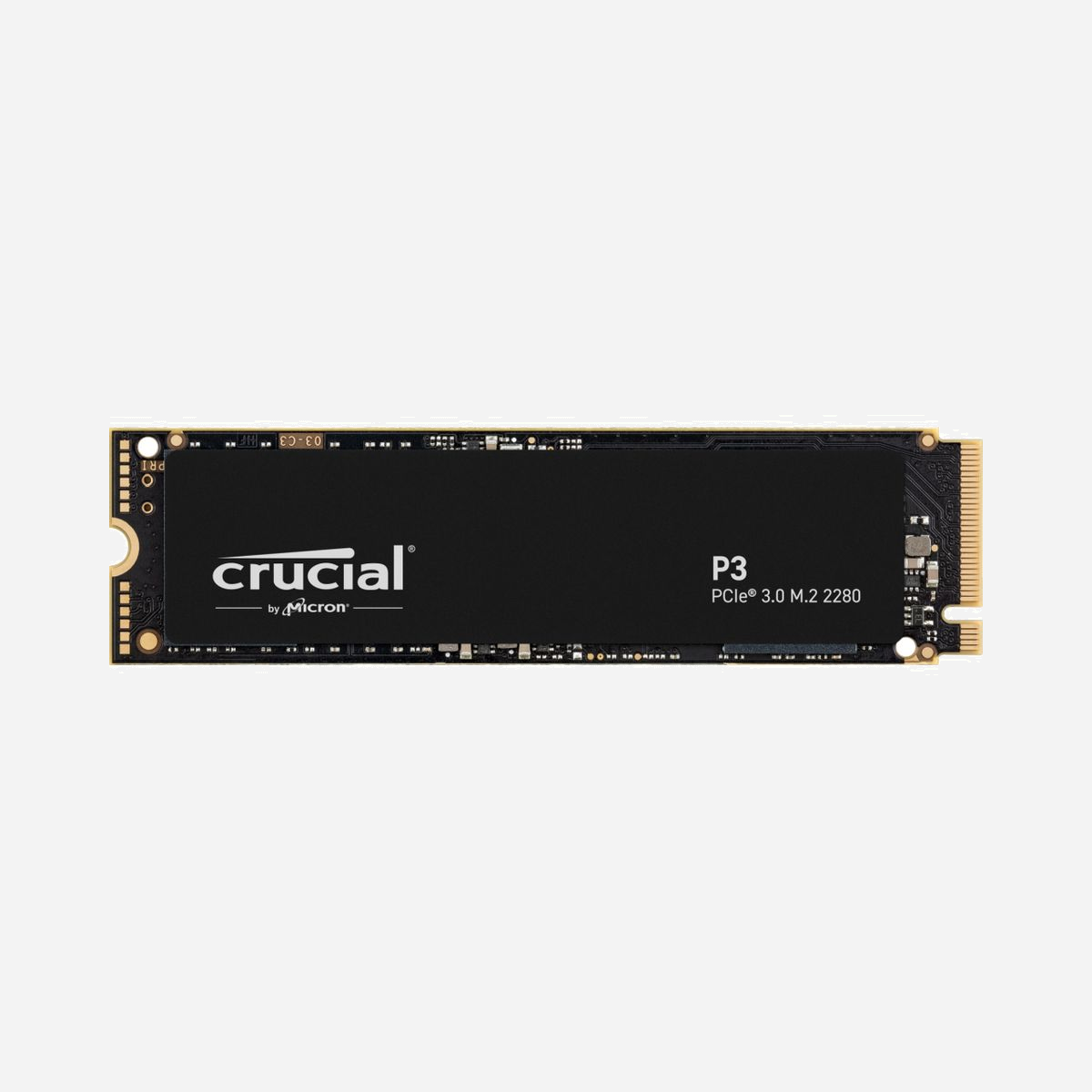 Crucial P3 500 Go SSD M.2 PCIe 3.0 NVMe 3D NAND Lecture 3500 Mo/s Ecriture 1900 Mo/s TBW 110 pour PC/Ordinateur Portable (CT500P3SSD8) - Crucial P3. Capacité du Solid State Drive (SSD): 500 Go, Facteur de forme SSD: M.2, Vitesse de lecture: 3500 Mo/s, Vitesse d'écriture: 1900 Mo/s, composant pour: PC/ordinateur portable