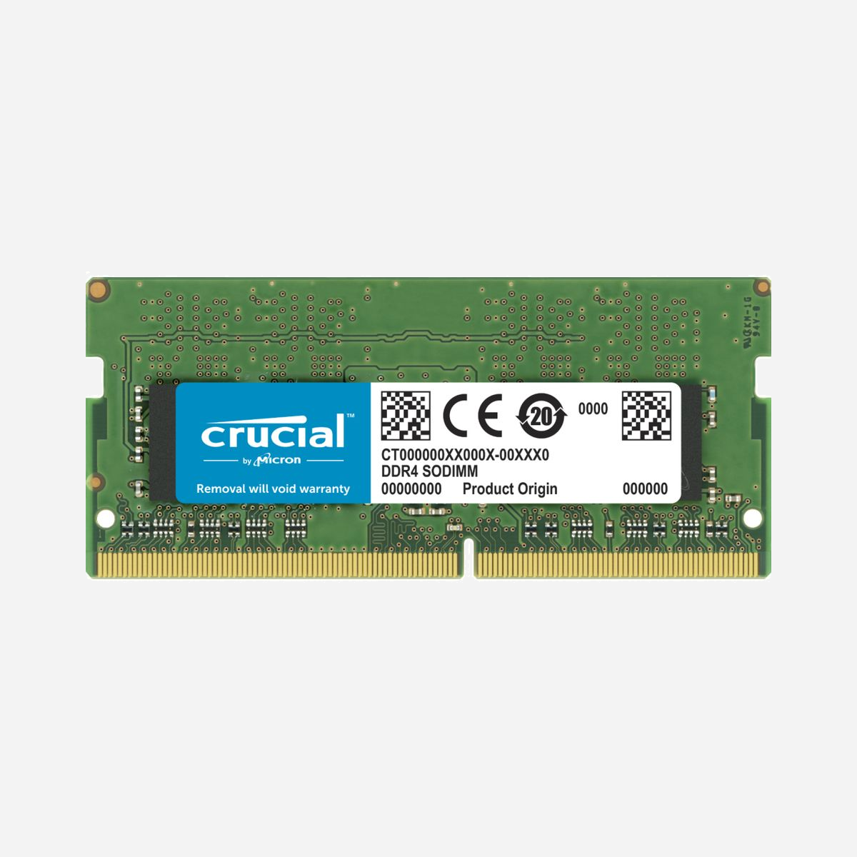 Crucial CT32G4SFD832AT : Module mémoire 32Go DDR4 3200MHz SO-DIMM 260-pin 1.2V, Latence CAS 22 (1x32Go) pour ordinateur portable - Crucial CT32G4SFD832AT. composant pour: Ordinateur portable, Mémoire interne: 32 Go, Disposition de la mémoire (modules x dimensions): 1 x 32 Go, Type de mémoire interne: DDR4, Fréquence de la mémoire: 3200 MHz, Support de mémoire: 260-pin SO-DIMM, Latence CAS: 22