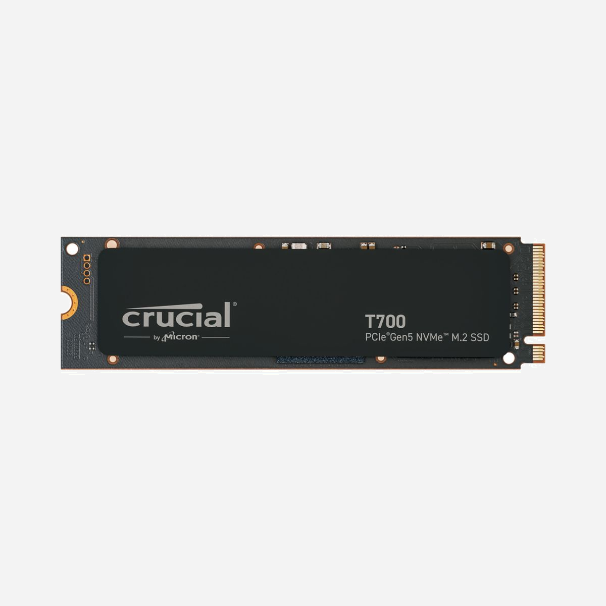 Crucial T700 1To SSD M.2 2280 PCIe 5.0 NVMe 2.0 Lecture 11700MB/s Ecriture 9500MB/s, TBW 600, Référence CT1000T700SSD3 - Crucial T700. Capacité du Solid State Drive (SSD): 1 To, Facteur de forme SSD: M.2, Vitesse de lecture: 11700 Mo/s, Vitesse d'écriture: 9500 Mo/s, composant pour: PC