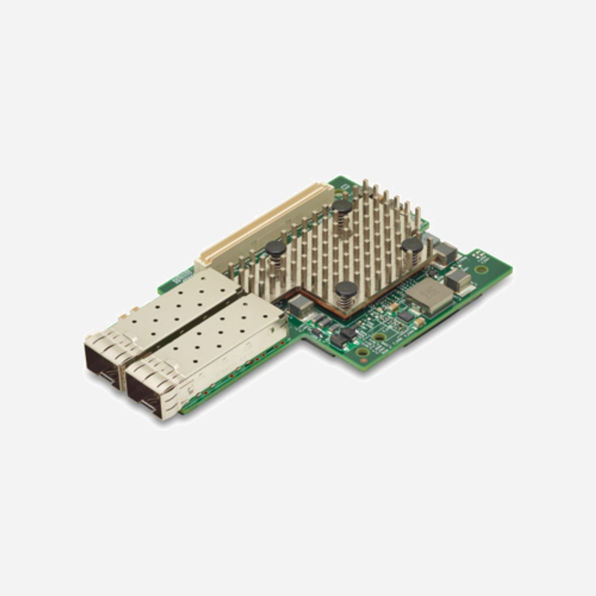 Broadcom BCM957414M4142C : Adaptateur Fibre 25000 Mbit/s, Interne, PCI Express, 2x ports Fibre Channel SFP28, Wake-on-LAN, Serveur - Broadcom M225P. Interne. Technologie de connectivité: Avec fil, Interface de l'hôte: PCI Express, Interface: Fibre. Débit de transfert des données maximum: 25000 Mbit/s. Couleur du produit: Vert, Gris