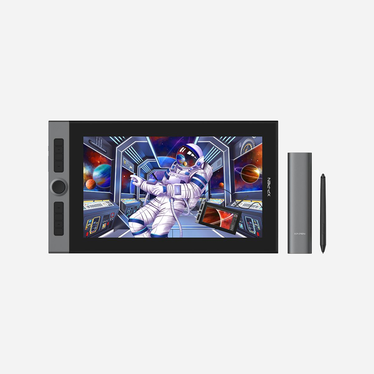 XPPen Artist Pro 16 - Tablette Graphique 15.4" Full HD 5080 lpi USB - Espace de travail 340.99x191.81mm - Stylet 8192 niveaux de pression - Compatible Windows/macOS/Linux - XPPen Artist Pro 16. Technologie de connectivité: Avec fil, Résolution: 5080 lpi, Espace de travail: 340,99 x 191,81 mm. Stylet très précis: 0,5 mm. Taille de l'écran: 39,1 cm (15.4"), Format d'image: 16:9, Type HD: Full HD. Couleur du produit: Noir, Argent, Prise en charge du système d'exploitation Windows: Windows 7, Systèmes d'exploitation compatibles: Windows 7 (or later), Mac OS X 10.10 (or later), Chrome OS 88 (or later), Linux (This Product now.... Tension d'entrée: DC 5, Courant de sortie de l'adaptateur secteur: 2 A