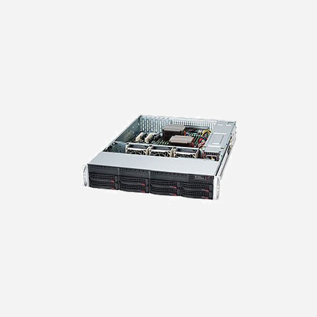 Supermicro CSE-825TQC-600LPB Châssis Serveur Rack 2U Noir, Alimentation 600W Redondante, 10 baies 3.5", EATX, 7 Slots d'Extension, 437x647x89mm - Supermicro SC825TQC-600LPB. Format: Support, Type: Serveur, Couleur du produit: Noir. Alimentation d'énergie: 600 W. Tailles de disques durs supportées: 3.5". Largeur: 437 mm, Profondeur: 647 mm, Hauteur: 89 mm. Largeur du colis: 678 mm, Profondeur du colis: 876 mm, Hauteur du colis: 289 mm