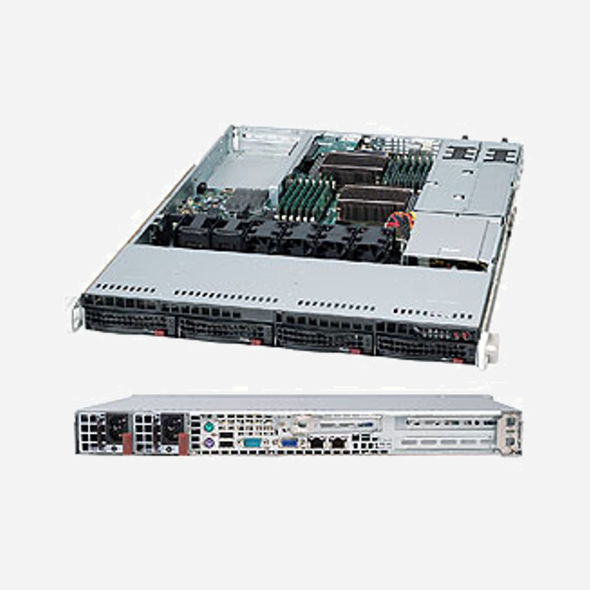 Supermicro SuperChassis CSE-815TQC-R706WB2 1U Rackmount, 4x 3.5" HDD, 3 slots d'extension, Alimentation Redondante 2x750W, Noir - Supermicro SuperChassis 815TQC-R706WB2. Format: Support, Type: Serveur, Couleur du produit: Noir. Alimentation d'énergie: 750 W. Tailles de disques durs supportées: 3.5". Largeur: 437 mm, Profondeur: 650 mm, Hauteur: 43 mm. Largeur du colis: 597 mm, Profondeur du colis: 856 mm, Hauteur du colis: 216 mm