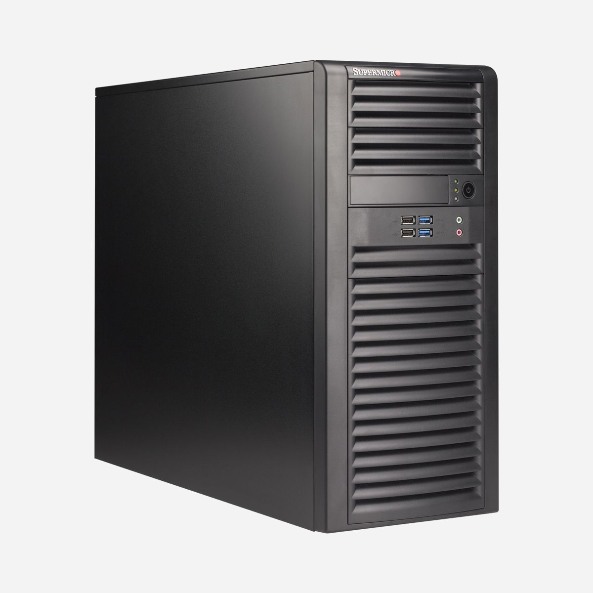 Supermicro CSE-732D4-668B : Châssis Midi Tower ATX/EATX, Alimentation 668W 80+ Platinum, 5x 3.5" & 2x 5.25", USB 3.2 Gen 1, Ventilation 120mm. - Supermicro CSE-732D4-668B. Format: Midi Tower, Type: PC, Couleur du produit: Noir. Alimentation d'énergie: 668 W. Prise en charge des diamètres des ventilateurs avants: 120 mm, Ventilateurs arrières installés: 1x 120 mm, Pris en charge des diamètres des ventilateurs arrières: 120 mm. Tailles de disques durs supportées: 3.5,5.25". Largeur: 193 mm, Profondeur: 525 mm, Hauteur: 424 mm