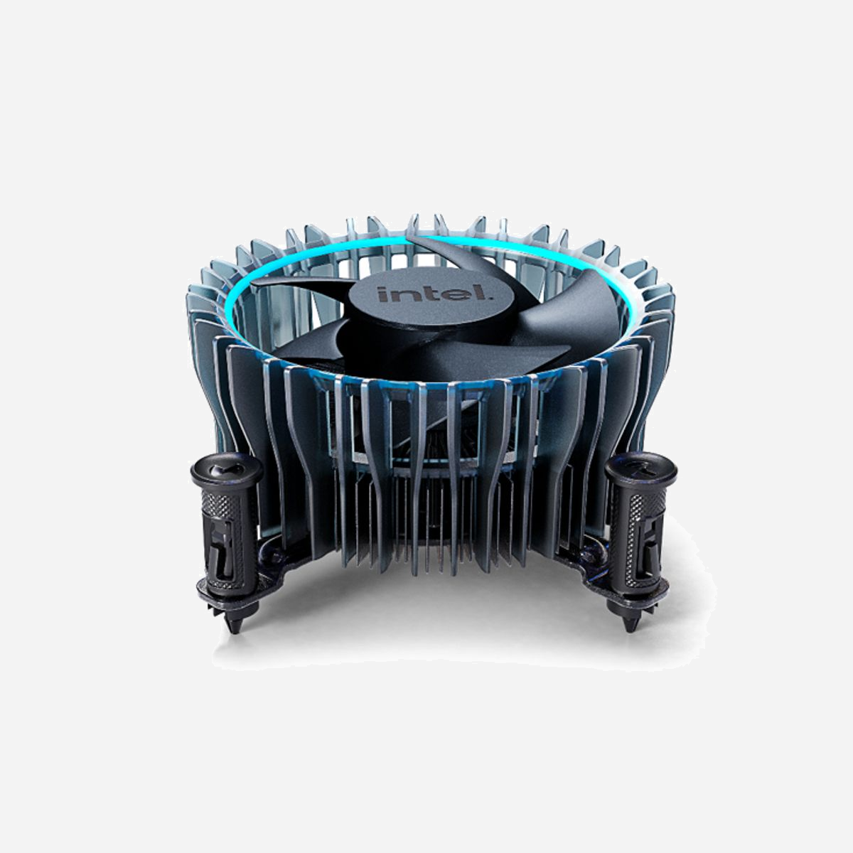 Intel Laminar RM1 Refroidisseur d'air pour processeur Socket LGA 1700, 600-3150 tr/min, 29 dB, TDP 65W, radiateur aluminium/cuivre, 100x100x47mm, Noir/Bleu - Intel Laminar RM1. Type: Refroidisseur d'air, Vitesse de rotation (min): 600 tr/min, Vitesse de rotation (max): 3150 tr/min. Tension: 10.8 - 13.2 V. Largeur: 100 mm, Profondeur: 100 mm, Hauteur: 47 mm. Couleur du produit: Noir, Bleu