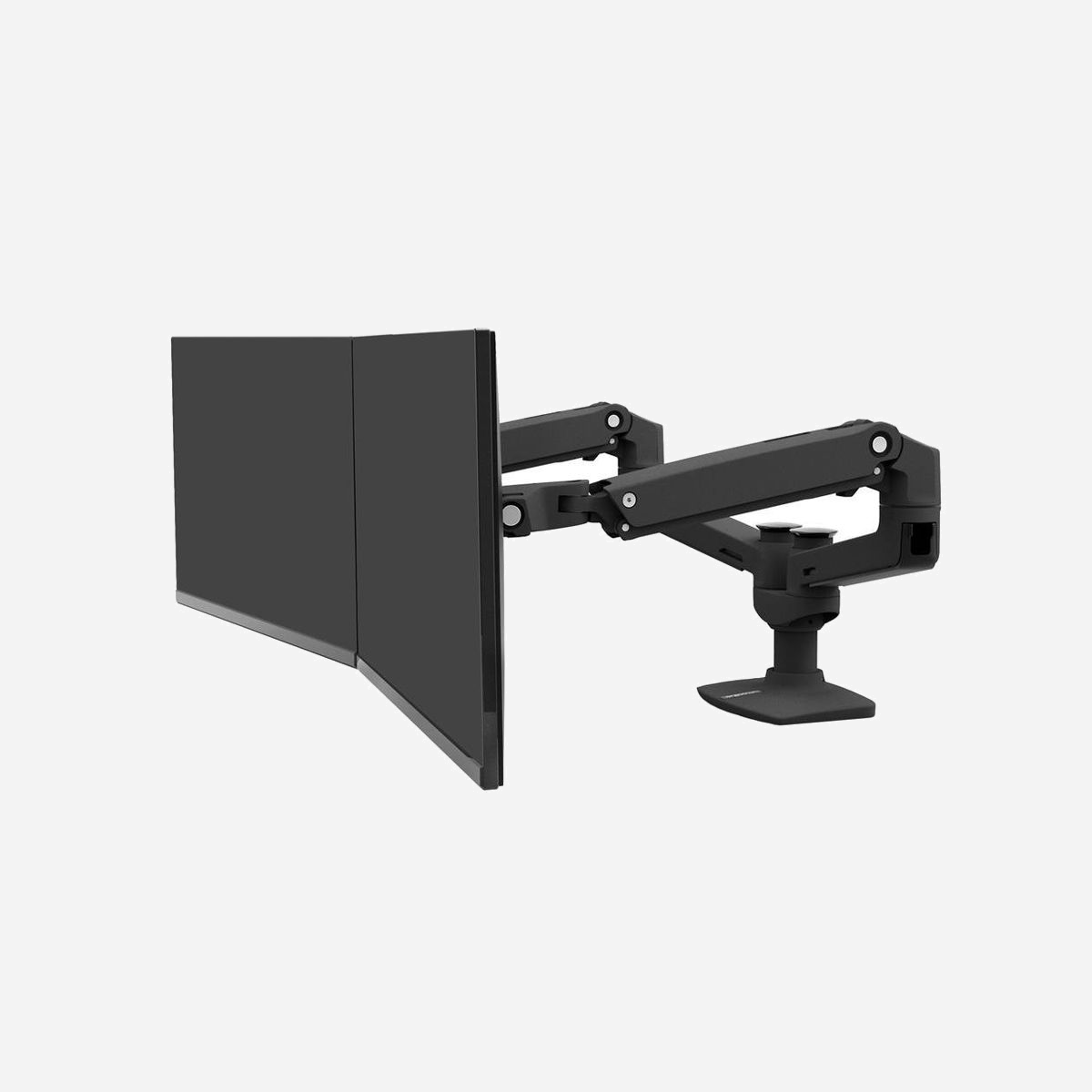 Ergotron LX Series 45-245-224 Support Bureau Double Écran 27" max 18.1kg VESA 75/100 Pivot/Inclinaison/Rotation Noir - Trouvez la meilleure vue, économisez de l’espace de bureau et découvrez votre côté productif, grâce au double bras LX de moniteur en côte à côte. Ce support de moniteur double est parfait pour les vues côte à côte ou en contre-plongée. Le projet est terminé ? Récupérez un espace riche en possibilités en repliant les bras et en les poussant sur le côté lors d’une pause bien méritée des écrans.