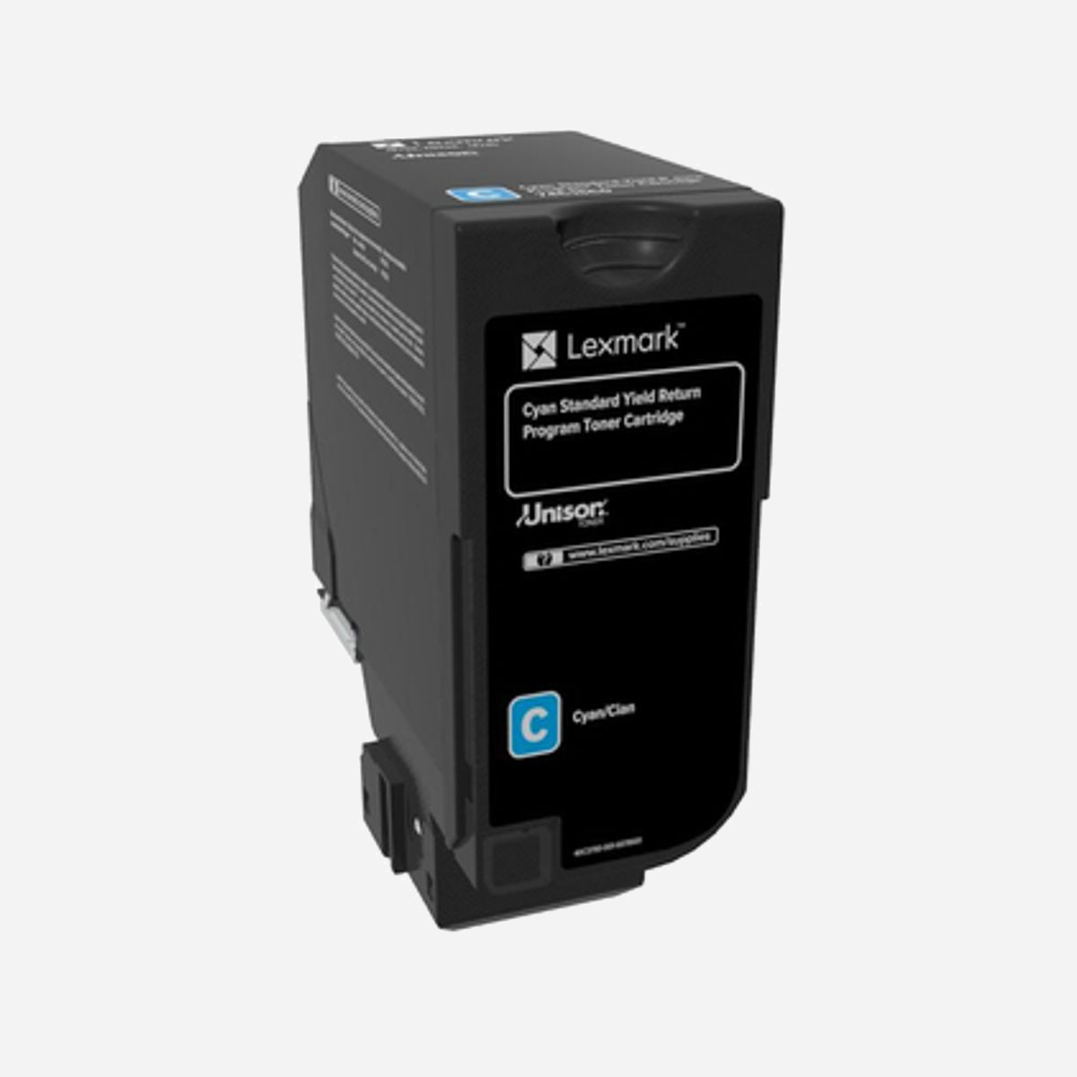 Lexmark 74C2SC0 : Cartouche de toner Cyan Original, 7000 pages, pour imprimantes laser CX725/CS725 Series, 1 pièce - Lexmark 74C2SC0. Rendement par page de toner de couleur: 7000 pages, Couleurs d'impression: Cyan, Quantité: 1 pièce(s)