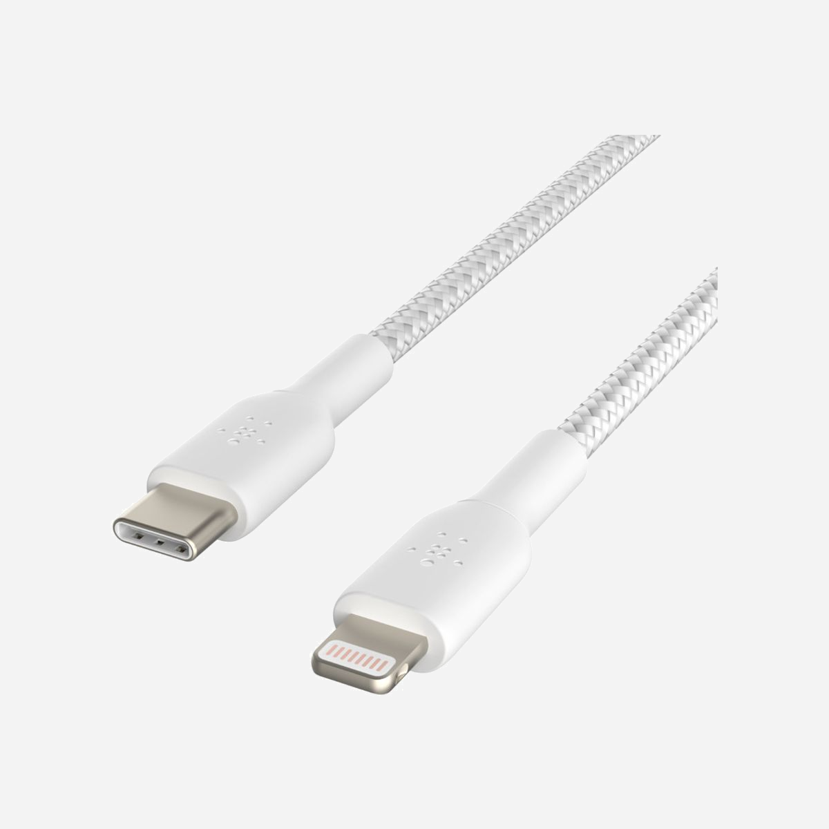 Belkin CAA004BT1MWH Câble Lightning vers USB-C 1m Blanc - Connecteurs Mâle, Certification MFi - Compatible iPhone, iPad - Belkin CAA004BT1MWH. Longueur de câble: 1 m, Connecteur 1: Lightning, Connecteur 2: USB C. Certification: MFi. Poids: 45,35 g, Hauteur: 132,3 mm, Largeur: 101,6 mm. Quantité: 1 pièce(s), Largeur du colis: 121,9 mm, Profondeur du colis: 3,9 mm. Pays d'origine: Viêt Nam