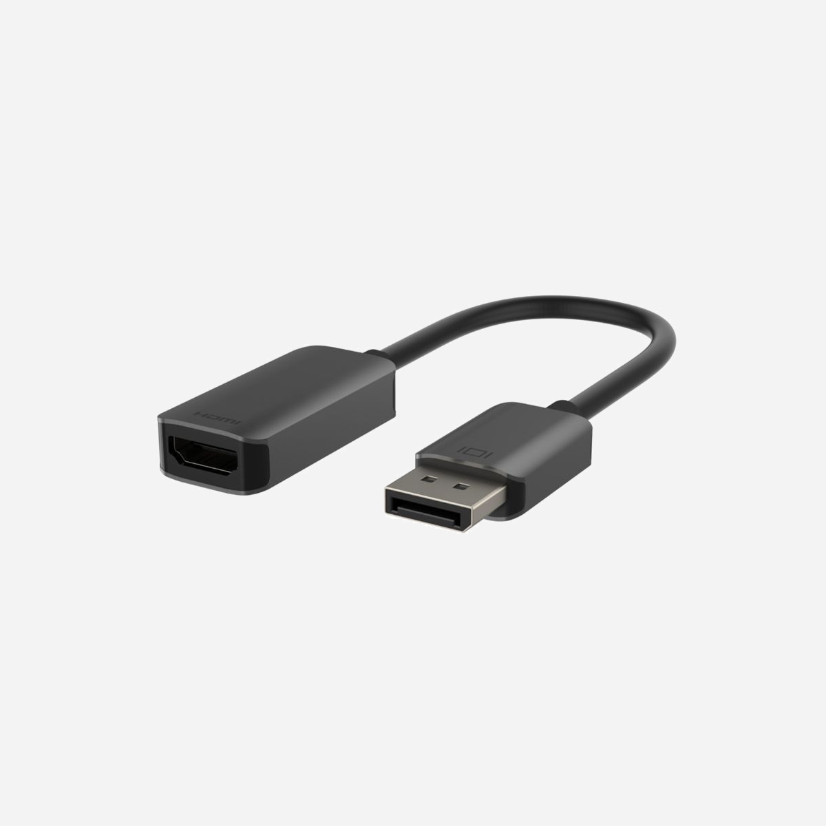 Belkin Adaptateur DisplayPort Femelle vers HDMI Mâle, 0.22m, Résolution 3840x2160 (3840p) à 60Hz, HDCP, Noir, Connecteurs Droit - Belkin AVC011btSGY-BL. Longueur de câble: 0,22 m, Connecteur 1: DisplayPort, Connecteur 2: HDMI