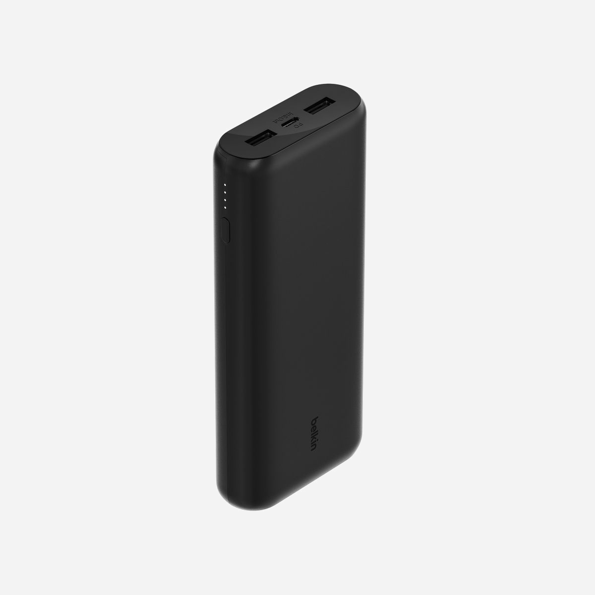 Belkin BPB014BTBK Batterie Externe 20000mAh Power Delivery 20W, 2x USB-A et 1x USB-C, Noir, 76.2x40.6x15.2mm, 375g, Câble USB-C inclus - Belkin BPB014BTBK. Capacité de la batterie: 20000 mAh, Technologie de chargement rapide: Power Delivery. Ports de sortie USB de type A: 2, Quantité de ports USB de type C: 1. Couleur du produit: Noir