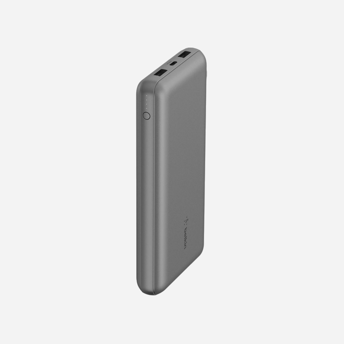 Belkin BoostCharge BPB012BTGY Batterie Externe 20000 mAh Gris - 2x USB Type-A 12W, 1x USB Type-C 15W, Recharge Smartphones/Tablettes, Câble USB-A vers USB-C - Belkin BoostCharge. Capacité de la batterie: 20000 mAh. Ports de sortie USB de type A: 2, Quantité de ports USB de type C: 1. Puissance de sortie totale: 15 W. Couleur du produit: Gris