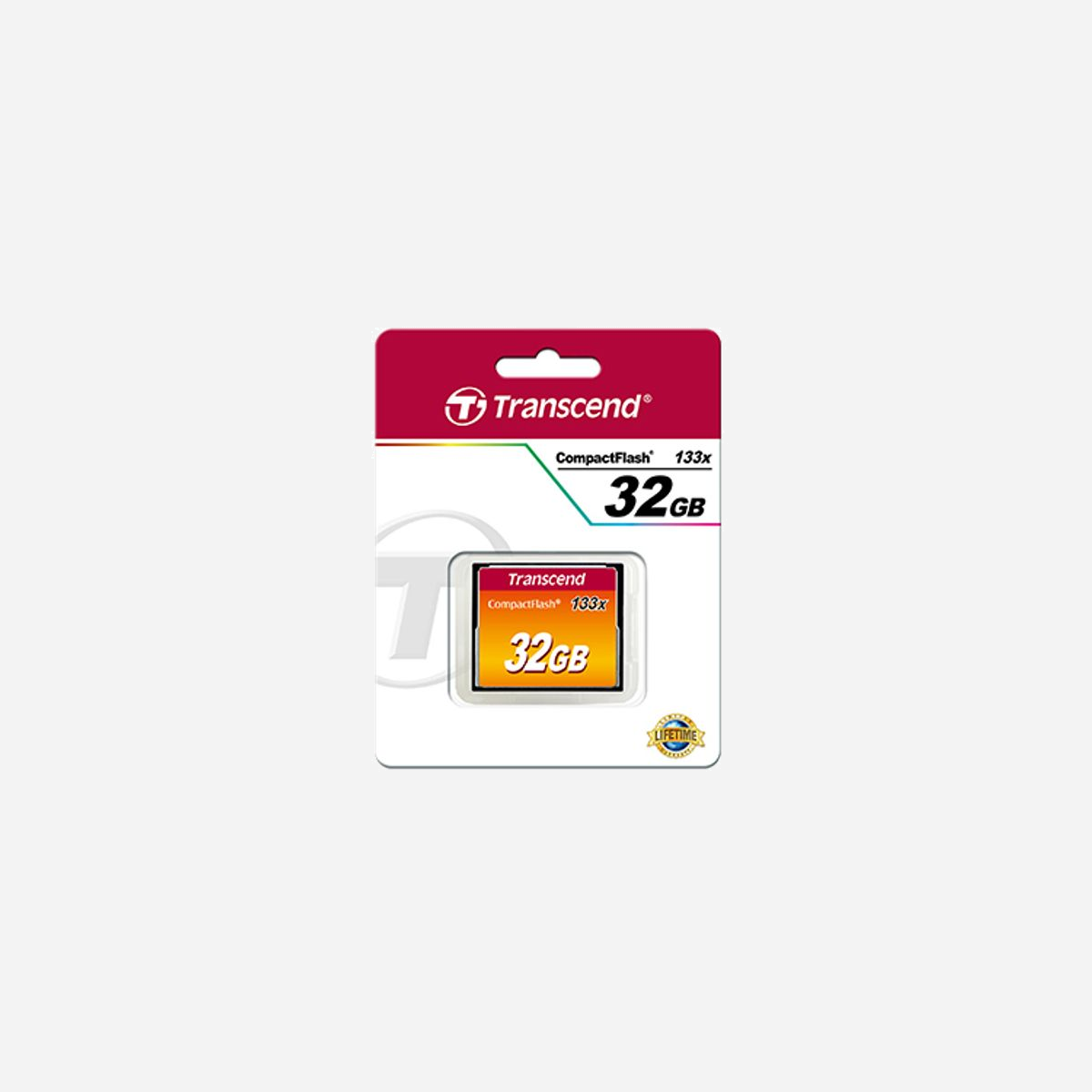 Transcend CompactFlash 32GB 133x MLC NAND Flash, Lecture 50MB/s, Écriture 20MB/s, CF Card, Tension 3.3/5V, Température -25°C à 85°C - La carte Transcend CompactFlash 133 s’adresse à tous les utilisateurs à la recherche de performance et de fiabilité d’utilisation, comme par exemple les photographes professionnels ou amateurs ainsi que les journalistes. Afin d’assurer une compatibilité totale, la carte CompactFlash 133 fonctionne aussi bien en dual-channel qu’en Ultra DMA mode 4*. Ses vitesses de lecture/écriture atteignent 45MB/16MB par seconde **, permettant la prise de photos et de vidéos d’excellente qualité avec les nouveaux appareils à lentille reflex simple (DSLR). La capacité gigantesque de 32GB permet le stockage d’innombrables photos en haute-résolution. Pensées dès le départ pour la vitesse et la fiabilité, les cartes Transcend CompactFlash 133 disposent d’un ECC intégré (Error Correction Code) qui détecte et corrige automatiquement les erreurs durant les transferts afin de prévenir la corruption de données et la disparition de fichiers. Transcend n’utilise que des puces MLC NAND Flash de marque afin d’assurer une qualité générale, fiabilité et robustesse de tout premier plan. Pour votre tranquillité d’esprit, toutes les cartes CF sont testées et disposent de la fameuse garantie à vie Transcend. Outre cette nouvelle carte 32GB, la gamme de cartes high-speed CompactFlash 133 existe également en 1GB, 2GB, 4GB, 8GB, et 16GB.