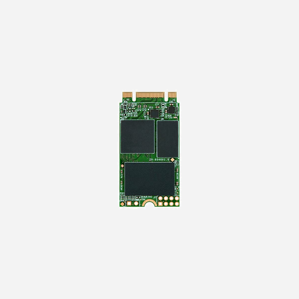 Transcend SSD M.2 2242 240Go SATA III 6Gb/s 3D NAND - TS240GMTS420S - Lecture 500Mo/s, Écriture 430Mo/s, 40K/75K IOPS, TRIM, RAID, LDPC - Utilisant l'interface SATA III 6Gb/s et la toute dernière technologie 3D NAND, le SSD M.2 420S ultra-compact de Transcend est parfaitement adapté pour répondre aux besoins de haute performance et aux limites de taille strictes des appareils de petit encombrement. En employant uniquement des puces flash de haute qualité et des algorithmes firmware améliorés, le SSD M.2 Transcend 420S offre une fiabilité sans égal.