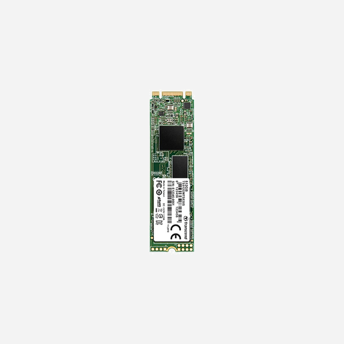 Transcend SSD M.2 830S 512Go SATA III 6Gb/s 3D NAND - Lecture 560 Mo/s, Ecriture 500 Mo/s, 85000 IOPS, TBW 280, Support TRIM & RAID, Linux - Le SSD M.2 ultra-compact Transcend 830S adopte l'interface SATA III 6Gb/s et la mémoire cache DRAM DDR3. Il est parfaitement adapté pour répondre aux besoins de haute performance et aux limites de taille strictes des périphériques de faible encombrement. En n'utilisant que des puces NAND de haute qualité ainsi que des algorithmes firmware améliorés, le SSD M.2 830S offre une fiabilité inégalée.