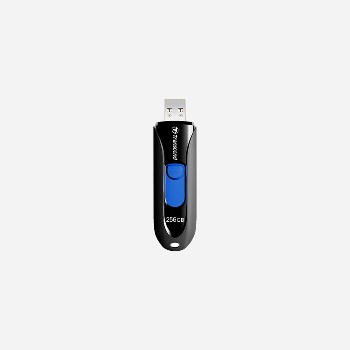 Transcend JetFlash 790 256Go USB Type-A 3.2 Gen 1 Noir - Lecteur Flash USB Rétractable - Dimensions 10x100x130mm - Poids 19g - TS256GJF790K - La clé USB JetFlash 790 USB 3.1 Gen 1 sans capuchon est munie d'un connecteur USB rétractable pour protéger vos données pendant le transport - appuyez simplement sur le curseur de couleur pour faire glisser le connecteur. La JetFlash 790 possède l'interface USB 3.1 Gen 1 avec une capacité allant jusqu'à 256GB. Cette combinaison de taux de transfert de données extrêmement rapides et d'espace de stockage important facilite plus que jamais le stockage, le transport et le partage de tous vos fichiers numériques où que vous alliez.