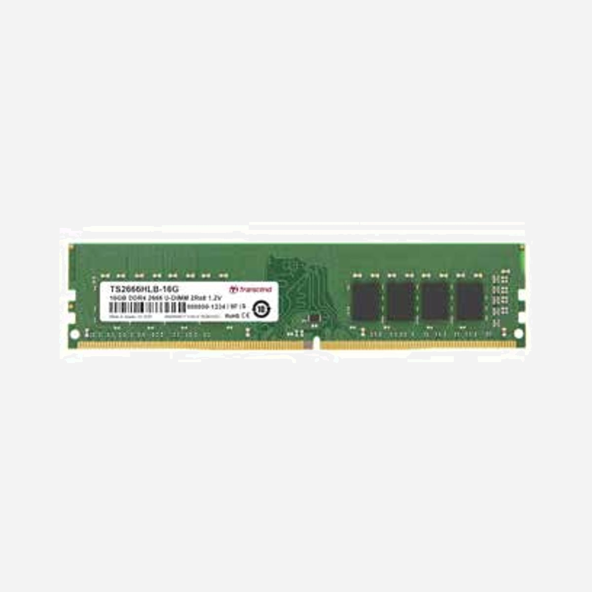 Transcend JetRam 32Go DDR4 3200MHz CL22 UDIMM 1x32Go 1.2V 288-pin Module Mémoire PC/Serveur - JM3200HLE-32G - Les modules mémoires Transcend JetRam sont conformes ETT et incorporent des puces DRAM de qualité supérieure qui passent de nombreux tests de qualification technique et environnementale. Ces modules offrent une excellente compatibilité et sont intégralement testés afin de garantir une fiabilité irréprochable. Ces modules destinés au PC profitent de prix de vente concurrentiels. Chaque module est cadencé à 3200MHz afin d’améliorer l’efficacité de la transmission de données. La bande passante monte jusqu’à 25.6GB/s. Grâce à une tension nominale de 1.2V, les modules Transcend DDR4 U-DIMM JetRam bénéficient d’une plage basse de température de fonctionnement et limitent la charge électrique sur le contrôleur mémoire. Ces avantages permettent d’économiser jusqu’à 40% d’énergie par rapport à un module standard DDR3 à 1.5V.