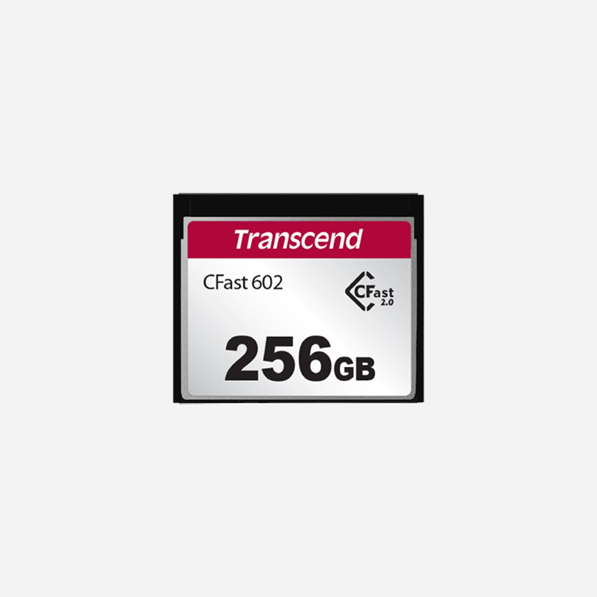 Transcend CFast 2.0 256 Go MLC, Lecture 500 Mo/s, Écriture 350 Mo/s, Interface SATA III, Température Opération -5°C à 70°C - Transcend TS256GCFX602. Capacité: 256 Go, Type de Carte Flash: CFast 2.0, Type de mémoire interne: MLC, Vitesse de lecture: 500 Mo/s, Vitesse d'écriture: 350 Mo/s. Couleur du produit: Noir