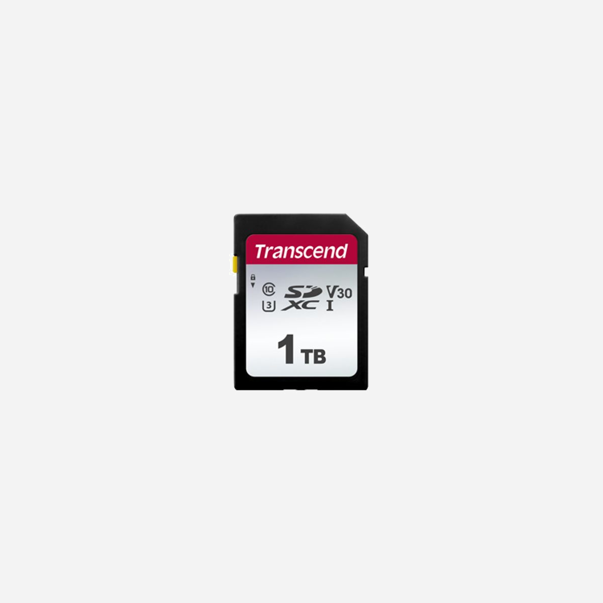 Transcend SDXC 1To 300S 3D NAND Classe 10 U3 V30 - Lecture 100Mo/s Écriture 85Mo/s - Température de fonctionnement -25°C à 85°C - Transcend 300S. Capacité: 1 To, Type de Carte Flash: SDXC, Classe de mémoire Flash: Classe 10, Type de mémoire interne: 3D NAND, Vitesse de lecture: 100 Mo/s, Vitesse d'écriture: 85 Mo/s, Classe de vitesse UHS: Class 3 (U3), Classe de vitesse vidéo: V30. Couleur du produit: Noir