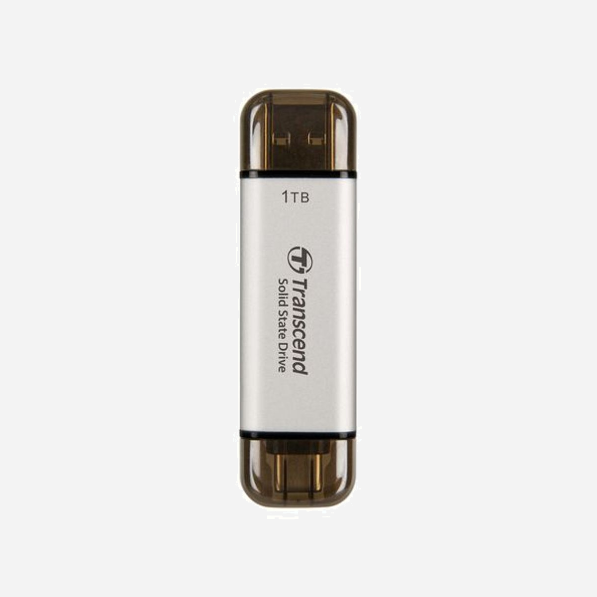 Transcend ESD310 1 To SSD Externe USB Type-A/Type-C 1050Mo/s Lecture, 950Mo/s Ecriture, USB 3.2 Gen 2, 3D NAND, Argent, Réf: TS1TESD310S - Transcend ESD310. Capacité du Solid State Drive (SSD): 1 To. Connecteur USB: USB Type-A / USB Type-C. Vitesse de lecture: 1050 Mo/s, Vitesse d'écriture: 950 Mo/s. Taux de transfert des données: 10 Gbit/s. Couleur du produit: Argent
