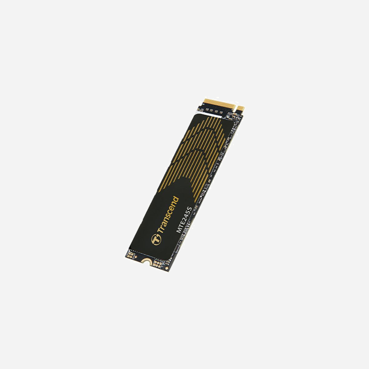 Transcend SSD PCIe 245S 2 To M.2 2280 PCIe 4.0 NVMe 1.4 3D NAND TLC Lecture 5300Mo/s Ecriture 4600Mo/s IOPS 620K TS2TMTE245S - Bien plus qu'une simple vitesse ultra rapide, le SSD PCIe 245S de Transcend offre des performances débridées, une faible latence et une grande stabilité pour les monteurs vidéo, les joueurs et les ingénieurs logiciels avancés. Doté de l'interface PCI Express® Gen 4 x4, d'une mémoire flash 3D NAND et d'un contrôleur multicanal, le SSD 245S PCIe de Transcend est synonyme de puissance dans la paume de votre main. <br><br><b>Des performances supérieures qui répondent à vos besoins</b><br><br>Le PCIe SSD 245S de Transcend est conforme à la dernière norme NVMe 1.4, prenant en charge l'interface PCIe™ Gen4 x4. Son contrôleur multicanal délivre des vitesses R/W séquentielles allant jusqu'à 5 300/4 600 Mo/s, et des IOPS allant jusqu'à 630K, pour des performances et des temps de réponse captivants pour les ordinateurs de bureau et les ordinateurs portables, comme vous ne l'avez jamais vu auparavant !<br><br><b>Passez à la vitesse supérieure avec PCIe 4.0</b><br><br>Le SSD 245S PCIe de Transcend est doté de la nouvelle spécification PCIe 4.0 et est compatible avec la norme PCIe 3.0. PCIe 4.0 offre une vitesse de transfert plus élevée pour votre ordinateur et garantit une latence système plus faible. Pour les créateurs de contenu et les joueurs, cela signifie une expérience plus transparente et plus immersive !<br><br><b>Toujours frais</b><br><br>Le SSD PCIe 245S de Transcend intègre un dissipateur thermique ultrafin en graphène pour améliorer la dissipation de la chaleur. La conductivité élevée du graphène refroidit rapidement le système, garantissant des performances et une fiabilité stables.<br><br><b>Faible consommation d'énergie</b><br><br>Le SSD PCIe 245S de Transcend se présente sous la forme d'un M.2 2280. Son design unilatéral est parfait pour les ordinateurs de bureau, les ordinateurs portables et les ultrabooks ! La conception à faible consommation d'énergie permet d'obtenir des performances PCIe avec la meilleure efficacité énergétique possible.<br><br><b>Un mastodonte fin et polyvalent</b><br><br>Malgré sa finesse, le PCIe SSD 245S de Transcend offre une capacité de stockage allant jusqu'à 4 To, ce qui en fait une option de stockage fantastique pour les joueurs, les monteurs vidéo, les ingénieurs logiciels et les autres utilisateurs avertis.<br><br><b>Meilleure endurance, plus grande fiabilité</b><br><br>Le SSD 245S PCIe de Transcend est conçu avec le codage LDPC (Low-Density Parity Check), un puissant algorithme ECC, pour assurer la sécurité des données. Doté d'un mécanisme de régulation thermique dynamique, le SSD PCIe 245S de Transcend offre une endurance et une stabilité supérieures pour les applications haut de gamme.<br><br><b>Logiciel SSD Scope</b><br><br>Transcend SSD Scope est un outil logiciel avancé et convivial qui permet de s'assurer que votre SSD Transcend reste en bonne santé et continue à fonctionner efficacement en optimisant les performances de votre disque.<br><br><b>Qualité garantie</b><br><br>Le SSD PCIe 245S de Transcend est couvert par une garantie limitée de cinq ans. Pour garantir un niveau de qualité optimal, les disques SSD Transcend sont soumis à des tests rigoureux à tous les stades de la production, y compris des tests de vibration, de température et d'humidité, de vitesse et de fonctionnalité.