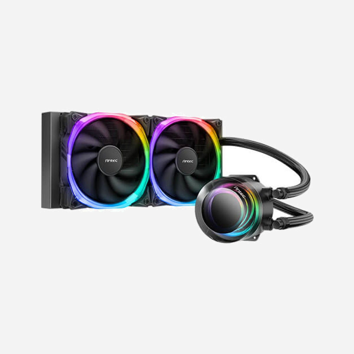 Antec VORTEX 240 ARGB Refroidisseur Liquide All-in-One pour Processeur, Compatible LGA 115x/1200/1700/2011/AM4, Radiateur Aluminium 277x120x27mm, 2x Ventilateurs 120mm ARGB 600-2000RPM, PWM, 57.93CFM, Noir - Antec VORTEX 240 ARGB. Type: Refroidisseur de liquide tout-en-un, Type de roulement: Hydraulique. Couleur du produit: Noir
