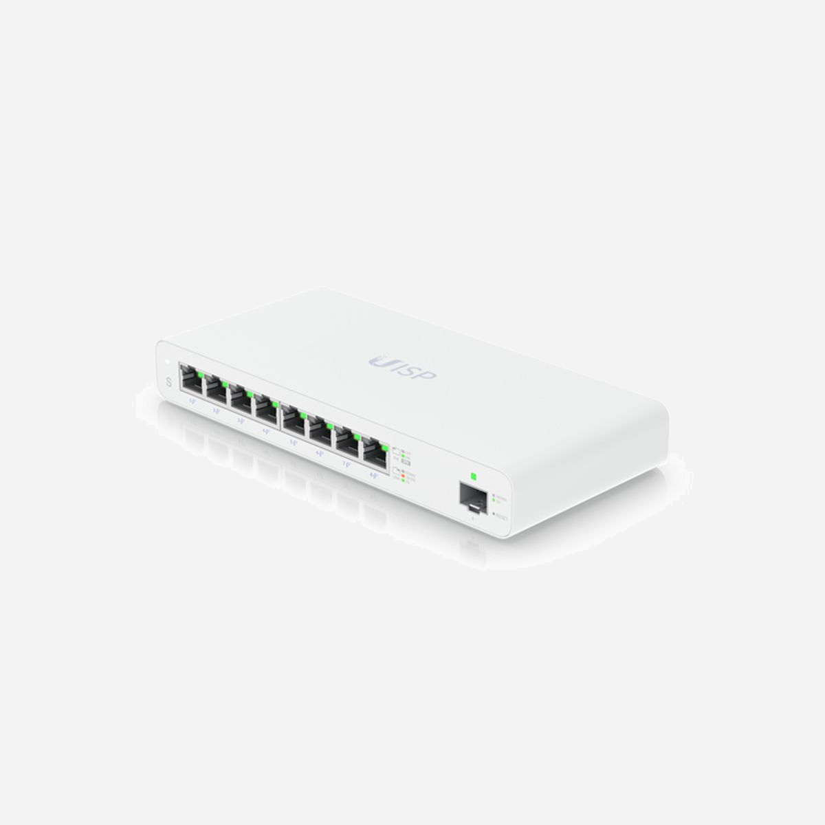 Ubiquiti UISP-S Switch L2 Gigabit Ethernet 8 ports RJ-45 PoE Passive + 1 port SFP, Alimentation DC 20-28V, Boîtier polycarbonate blanc - Ubiquiti UISP. Type de commutateur: Géré, Banc de commutateurs: L2. Type de port Ethernet RJ-45 de commutation de base: Gigabit Ethernet (10/100/1000), Quantité de ports Ethernet RJ-45 de commutation de base: 8. Voltage d'entrée DC: 20 - 28 V. Connecteur d'alimentation: DC-in jack. Connexion Ethernet, supportant l'alimentation via ce port (PoE)