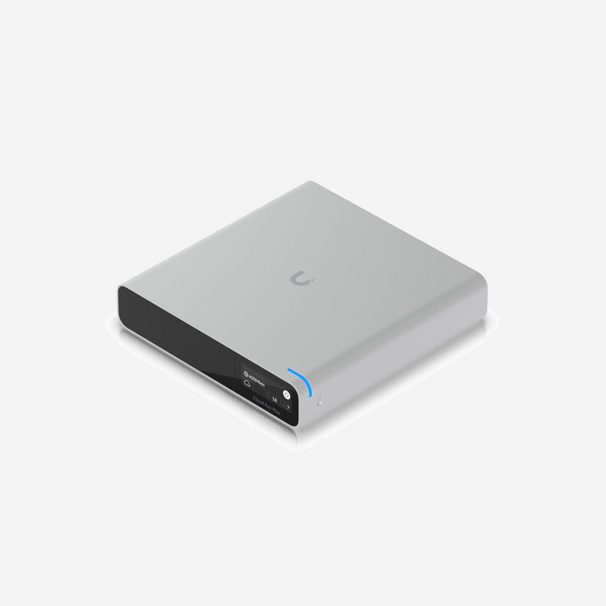 Ubiquiti CloudKey+ UCK-G2-SSD : Contrôleur réseau UniFi, boîtier aluminium, écran OLED 1.42", SSD 1To, LAN Gigabit Ethernet, PoE, Cortex-A53, 3GB RAM - Ubiquiti CloudKey+. Couleur du produit: Noir, Gris, Matériau du boîtier: Aluminium, Type de montage: Montage sur bureau/en rack. Cartes mémoire compatibles: MicroSD (TransFlash). Type d'écran: OLED, Fabricant de processeur: ARM, Famille de processeur: ARM Cortex. LAN Ethernet : taux de transfert des données: 10,100,1000 Mbit/s. Consommation (max): 9,6 W, Courant d'entrée: 2 A, Voltage d'entrée DC: 9 V