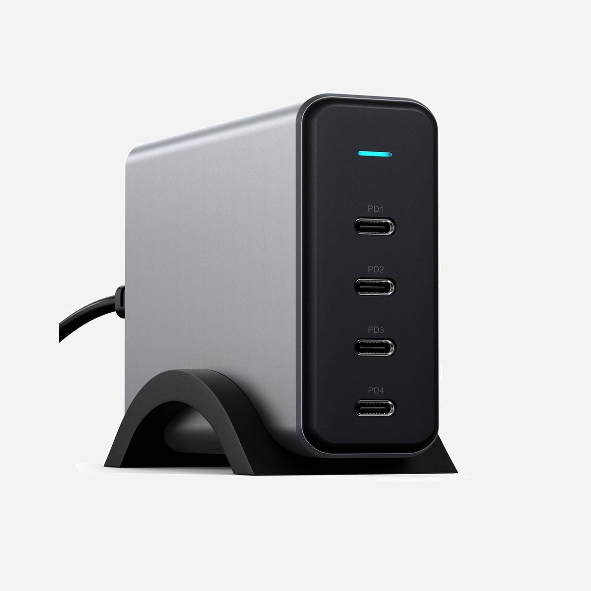 Satechi ST-UC165GM-EU Chargeur Secteur Universel 165W, 4 Ports USB-C avec Charge Rapide, GaN, 100-240V, Compatible Appareils USB-C, Noir/Gris - Satechi ST-UC165GM-EU. Type de chargeur: Intérieure, Type de source d'alimentation: Secteur, Compatibilité de chargeur: Universel. Tension d'entrée: 100 - 240 V. Quantité de ports USB de type C: 4, Charge rapide. Couleur du produit: Noir, Gris