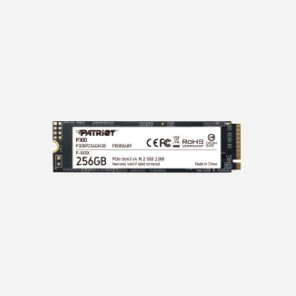 Patriot Memory SSD P300 256 Go M.2 NVMe PCIe Gen3 x4, Lecture 1700 Mo/s, Ecriture 1100 Mo/s, TBW 80, contrôleur SMI2263XT, format 2280 - Patriot Memory P300P256GM28. Capacité du Solid State Drive (SSD): 256 Go, Facteur de forme SSD: M.2, composant pour: PC/ordinateur portable
