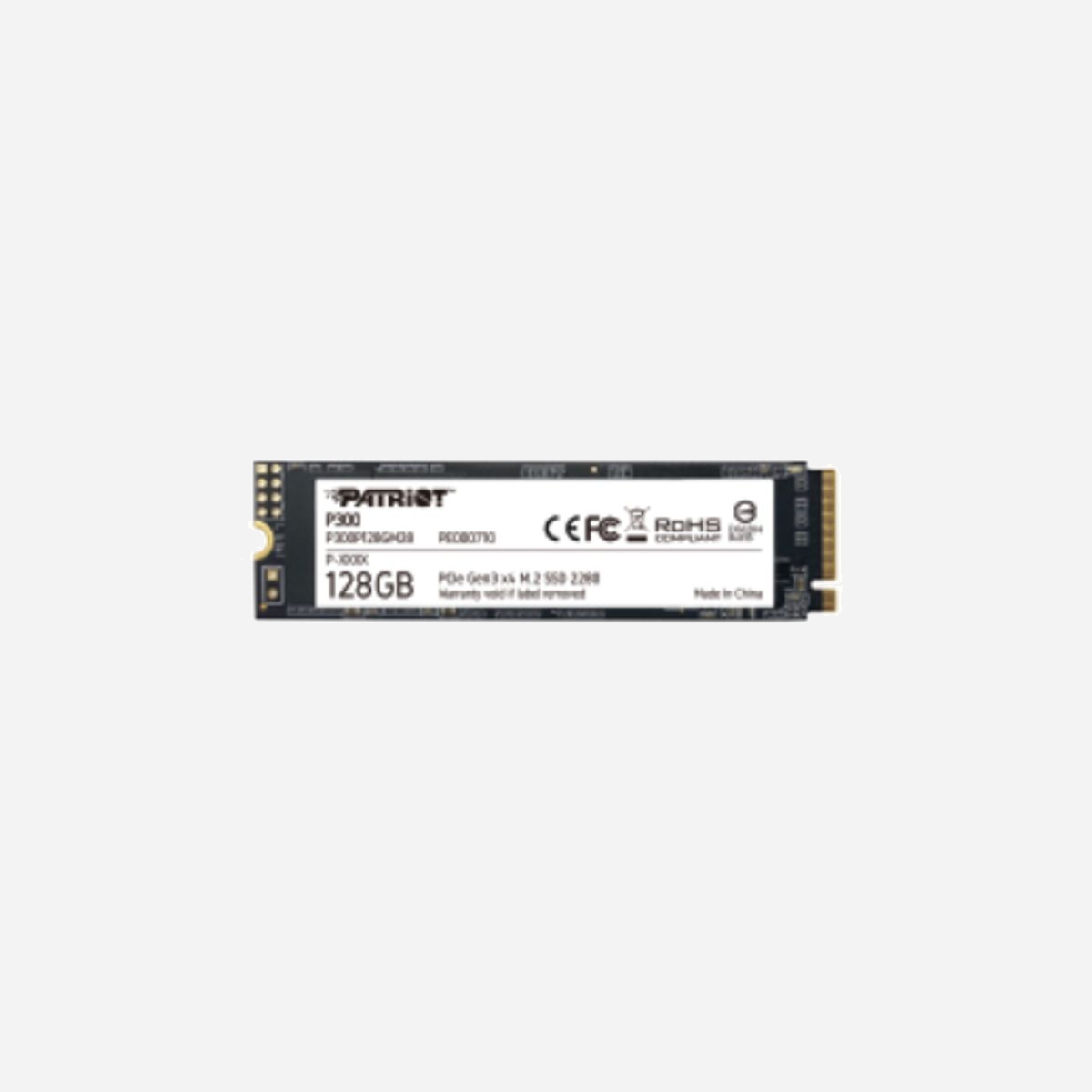 Patriot Memory SSD P300 128Go M.2 NVMe PCIe 3.0 x4, Lecture 1600Mo/s, Ecriture 600Mo/s, 290K/150K IOPS, TBW 40, 2280 - Patriot Memory P300P128GM28. Capacité du Solid State Drive (SSD): 128 Go, Facteur de forme SSD: M.2, Vitesse de lecture: 1600 Mo/s, Vitesse d'écriture: 600 Mo/s, composant pour: PC/ordinateur portable