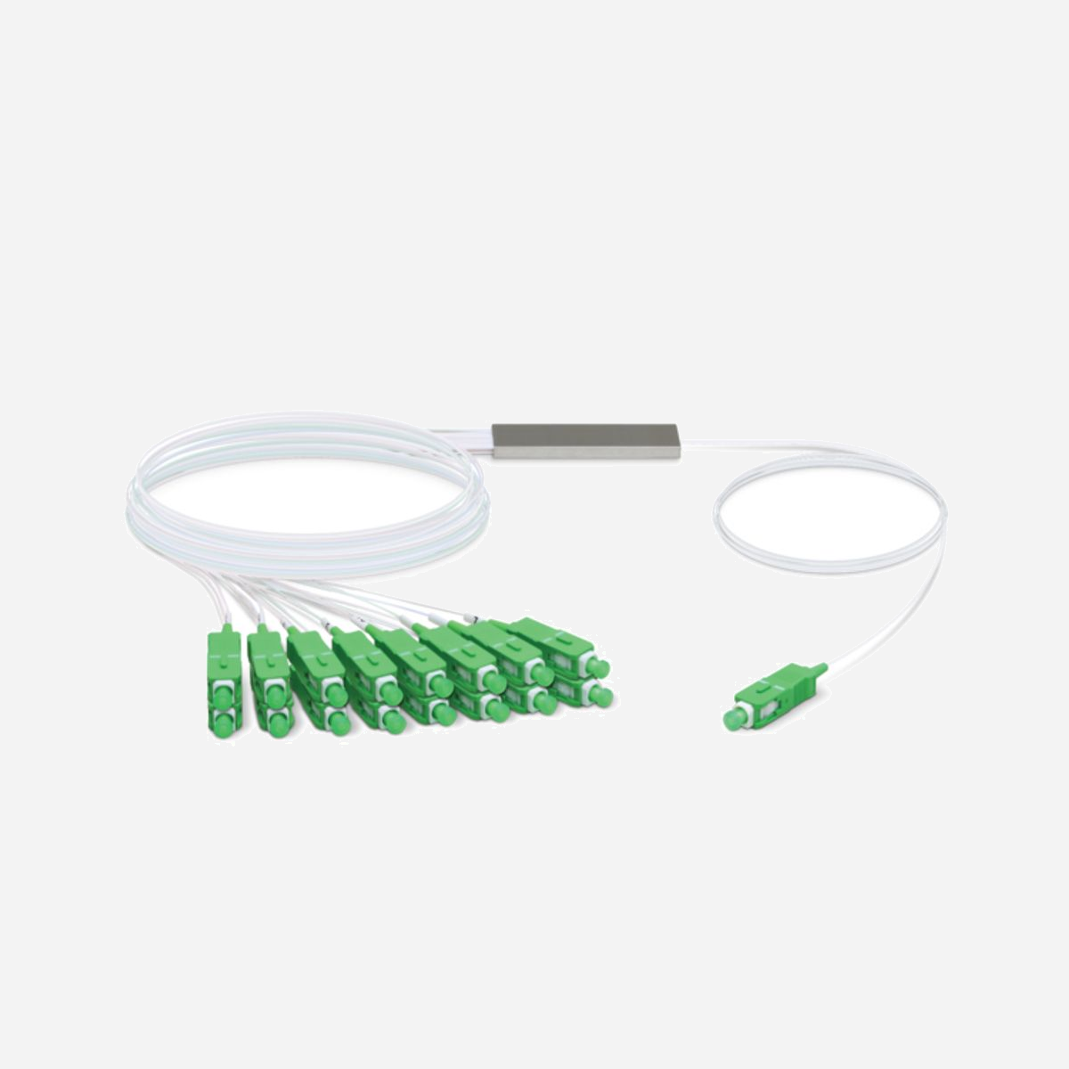 Ubiquiti UF-SPLITTER-16 : Câble Fibre Optique InfiniBand 4.06m, Connecteur SC Mâle vers 16x SC Mâle APC, Température -40°C à 85°C, Blanc - Ubiquiti UF-SPLITTER-16. Longueur de câble: 4,06 m, Connecteur 1: SC, Connecteur 2: 16x SC