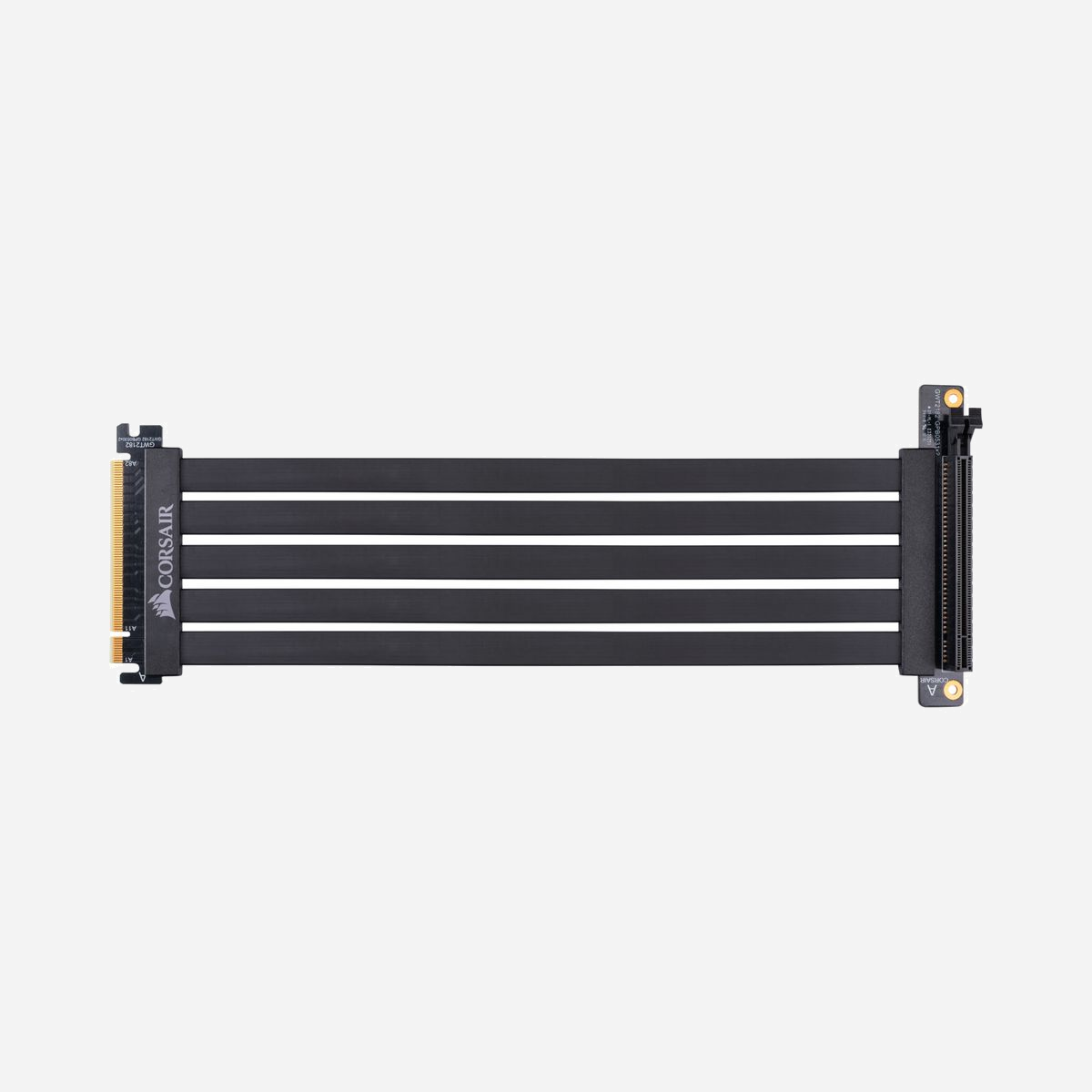 Corsair CC-8900419 Rallonge PCI-E x16 (Gen 3.0) 0.3m - Connecteur mâle droit vers connecteur femelle haut - Noir - Pour carte vidéo - 54g - Corsair CC-8900419. Longueur de câble: 0,3 m, Connecteur 1: PCI-E x16 (Gen 3.0), Connecteur 2: PCI-E x16 (Gen 3.0). Poids: 54 g