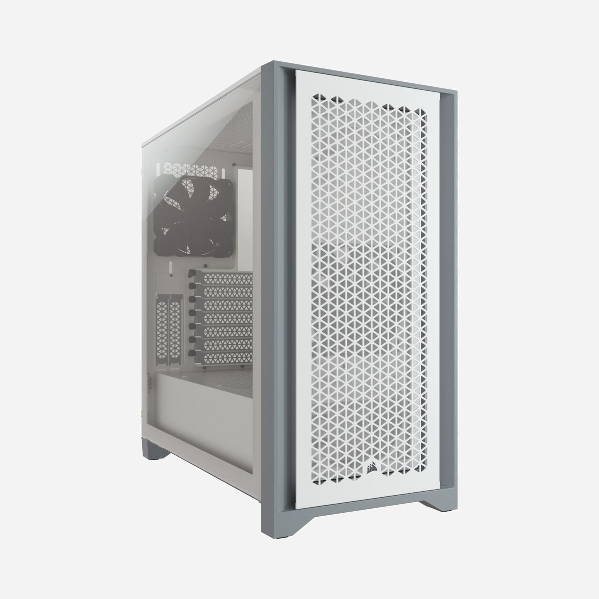 Corsair 4000D Airflow Midi Tower Blanc (CC-9011201-WW) ATX, Micro-ATX, Mini-ITX, 2x3.5", 2x2.5", 2x120mm, USB 3.2 Gen 1/Gen 2, Acier/Verre trempé - Corsair 4000D Airflow. Format: Midi Tower, Type: PC, Couleur du produit: Blanc. Emplacement d'alimentation: Bas, Facteurs de forme d'alimentation pris en charge: ATX. Ventilateurs installés avant: 1x 120 mm, Prise en charge des diamètres des ventilateurs avants: 120,140 mm, Ventilateurs arrières installés: 1x 120 mm. Tailles de disques durs supportées: 3.5", Facteur de forme SSD: 2.5". Largeur: 230 mm, Profondeur: 453 mm, Hauteur: 466 mm