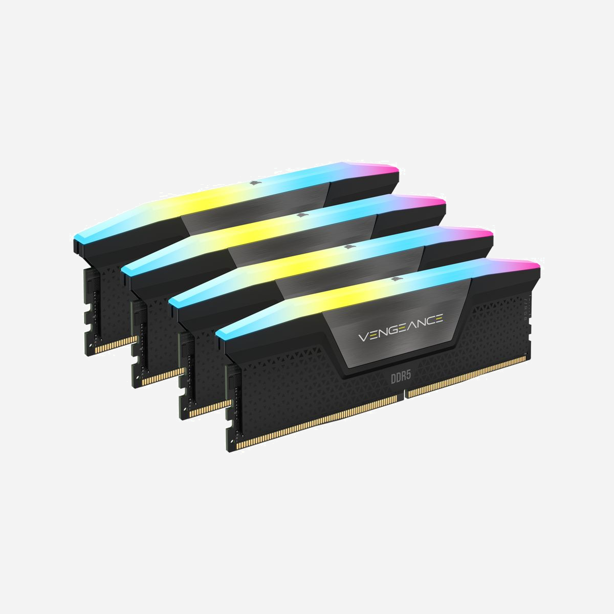 Corsair Vengeance DDR5 64Go (4x16Go) 6600MHz CMH64GX5M4B6600C32, DIMM 288-pin, Latence CL32, XMP 3.0, Tension 1.4V, Radiateur, Rétroéclairage - Corsair Vengeance CMH64GX5M4B6600C32. composant pour: PC, Mémoire interne: 64 Go, Disposition de la mémoire (modules x dimensions): 4 x 16 Go, Type de mémoire interne: DDR5, Fréquence de la mémoire: 6600 MHz, Support de mémoire: 288-pin DIMM, Latence CAS: 32