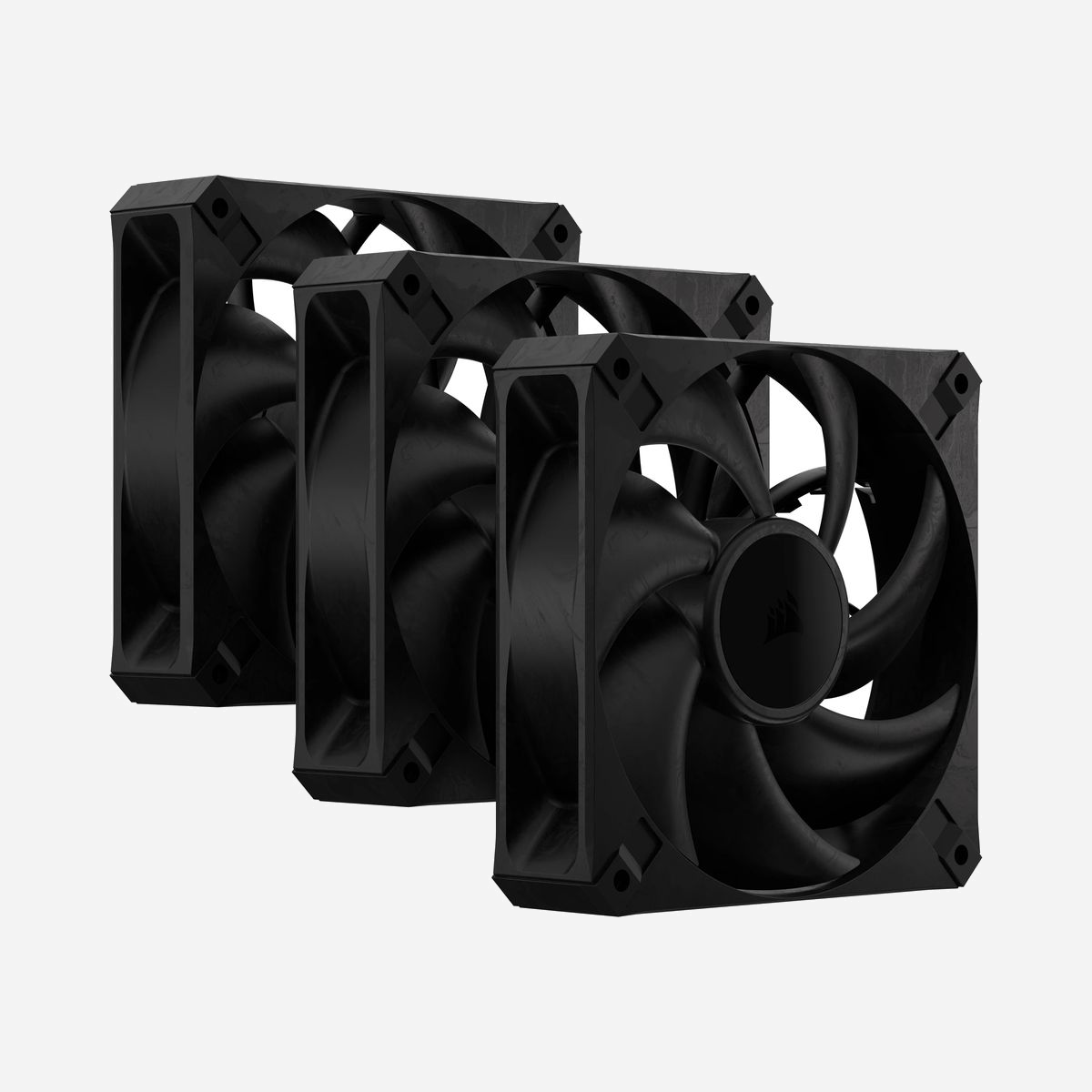 Ventilateur Corsair RS120 MAX 12cm Noir (Kit de 3) - 120x120x30mm, 2000 tr/min, 72 CFM, 4.2 mmH2O, 29.5 dB(A), Connecteur 4-Pin PWM - Corsair RS120 MAX. Type: Ventilateur, Diamètre du ventilateur: 12 cm, Vitesse de rotation (max): 2000 tr/min, Pression d'air minimum: 0,22 mmH2O, Pression d'air maximale: 4,2 mmH2O. Couleur du produit: Noir