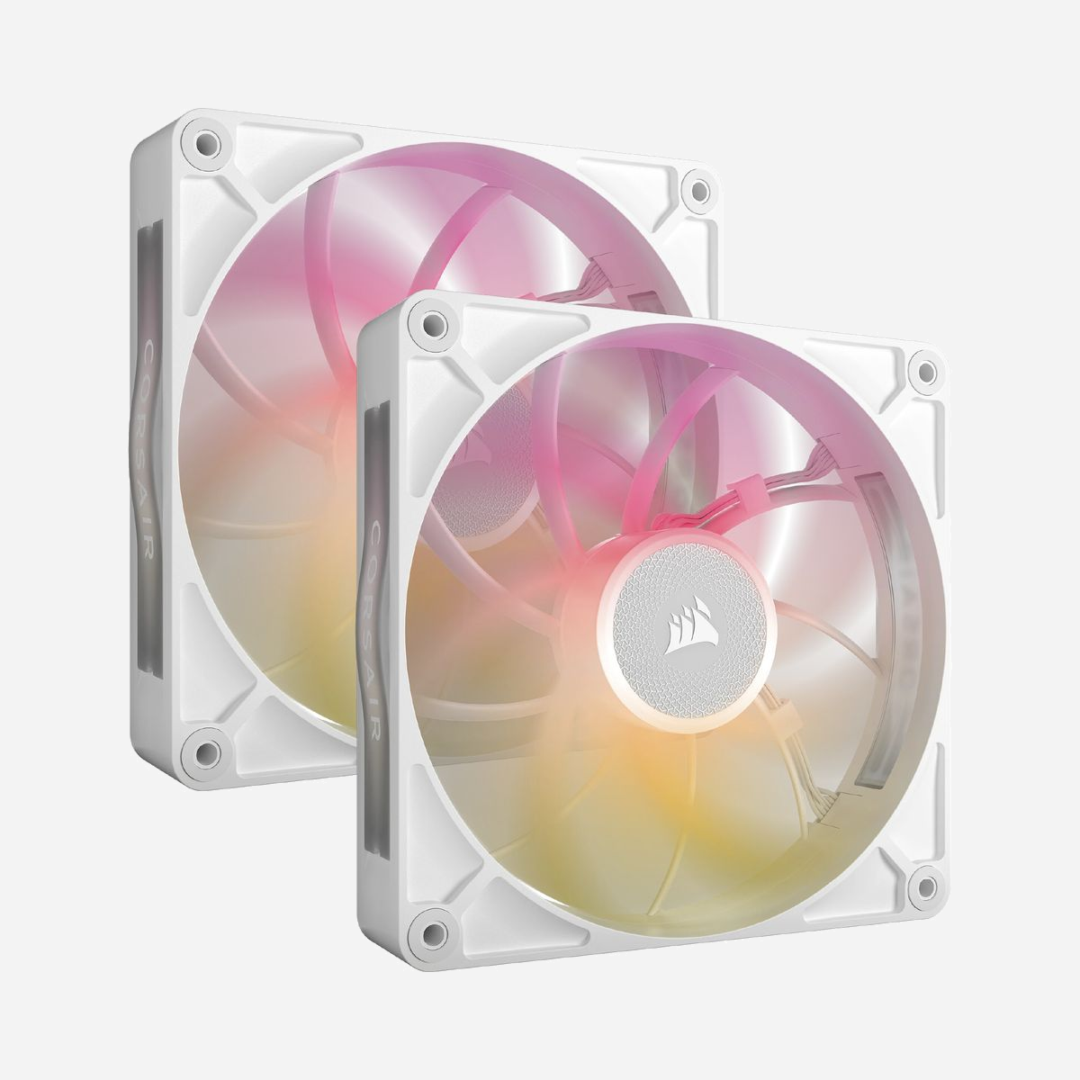 Ventilateur Corsair iCUE LINK RX140 MAX RGB 140mm Blanc (x2) 300-1600RPM 102.9CFM 2.38mmH2O avec 8 LEDs RGB et contrôleur inclus - Corsair iCUE LINK RX140 MAX RGB. Type: Ventilateur, Diamètre du ventilateur: 14 cm, Vitesse de rotation (min): 300 tr/min, Vitesse de rotation (max): 1600 tr/min, Pression d'air minimum: 0,2 mmH2O, Pression d'air maximale: 2,38 mmH2O. Couleur du produit: Blanc