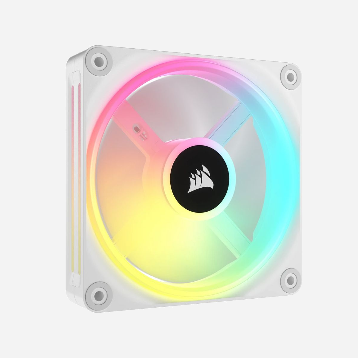Corsair Kit 3 Ventilateurs PC 120mm Blanc (CO-9051006-WW) 400-2400RPM, 16.44-63.1 CFM, 0.17-3.8 mmH2O, LED RGB, 120x120x25mm - Corsair CO-9051006-WW. Type: Ventilateur, Diamètre du ventilateur: 12 cm, Vitesse de rotation (min): 400 tr/min, Vitesse de rotation (max): 2400 tr/min, Pression d'air minimum: 0,17 mmH2O, Pression d'air maximale: 3,8 mmH2O. Couleur du produit: Blanc