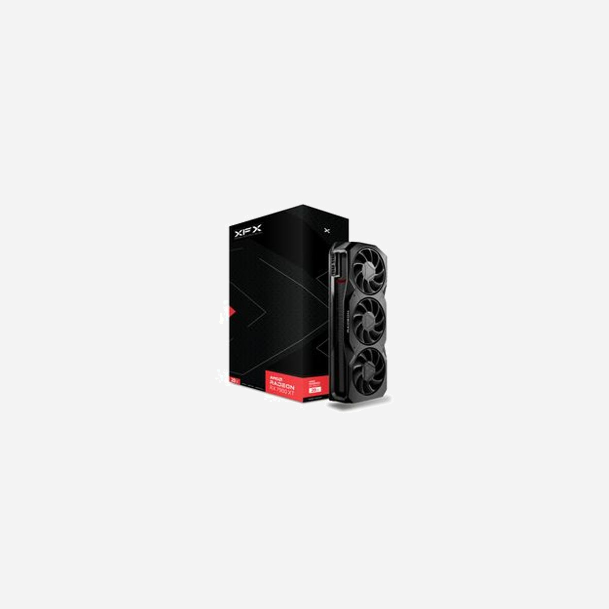 XFX Radeon RX 7900 XT 20Go GDDR6 - Fréquence GPU 2000MHz/2400MHz, 5376 Stream Processors, PCI Express 4.0, 2x DisplayPort 2.1, HDMI 2.1 - XFX RX-79TMBABF9. Processeur graphique famille: AMD, Processeur graphique: Radeon RX 7900 XT, Fréquence du processeur: 2000 MHz. Mémoire carte graphique distincte: 20 Go, Type de mémoire de l'adaptateur graphique: GDDR6, Mémoire Bus: 320 bit. Résolution maximale: 3840 x 2160 pixels. Version DirectX: 12.0. Type d'interface: PCI Express 4.0. Type de refroidissement: Actif, Nombre de ventilateurs: 3 ventilateur(s)