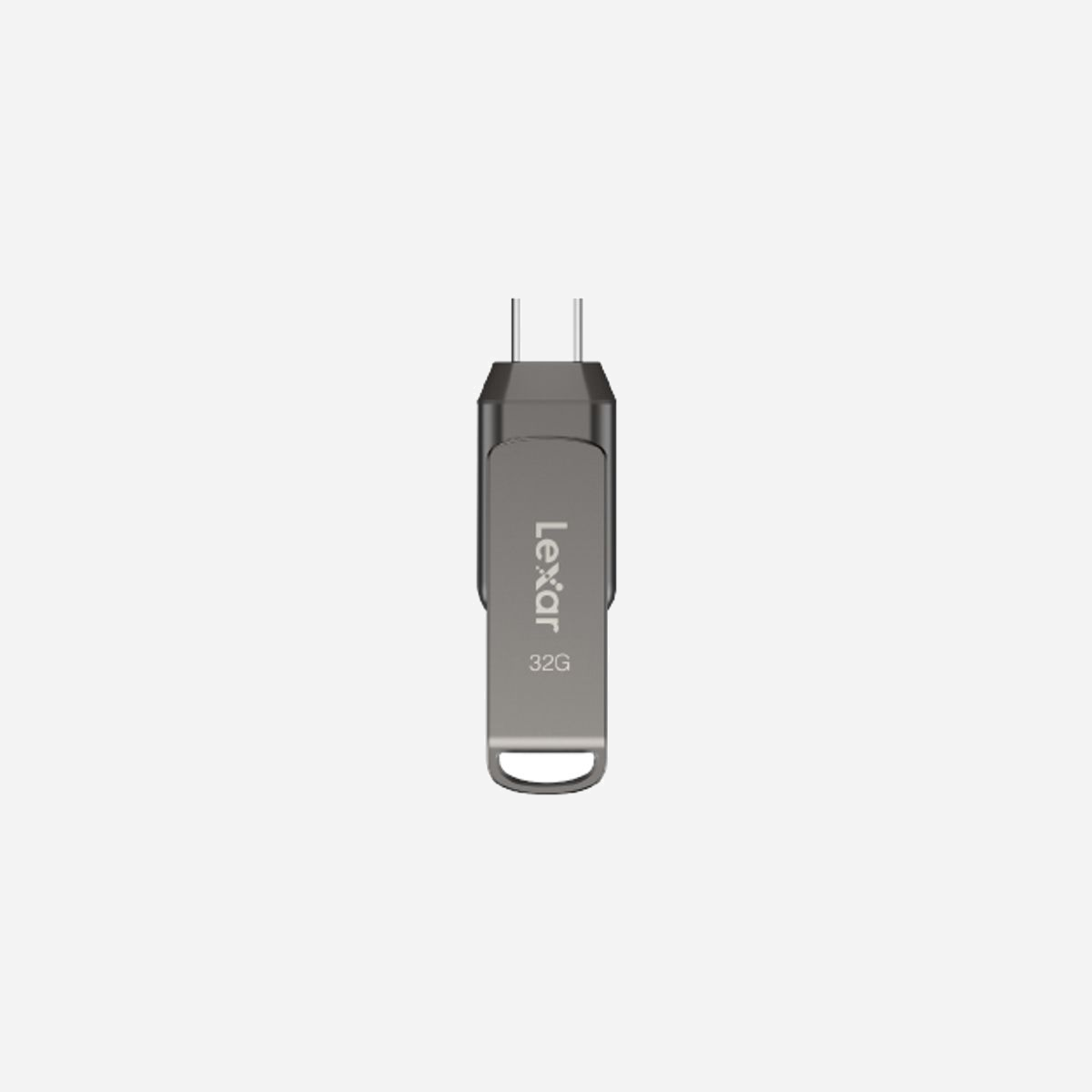 Lexar JumpDrive 32Go USB Type-C 3.2 Gen 1, Vitesse Lecture 130Mo/s, Format Pivotant, Dimensions 60.6x16.2x9.7mm, Gris, Référence LJDD400032G-BNQNG - Lexar JumpDrive LJDD400032G-BNQNG. Capacité: 32 Go, Interface de l'appareil: USB Type-C, Version USB: 3.2 Gen 1 (3.1 Gen 1), Vitesse de lecture: 130 Mo/s. Format: Pivotant. Poids: 17,8 g. Couleur du produit: Gris