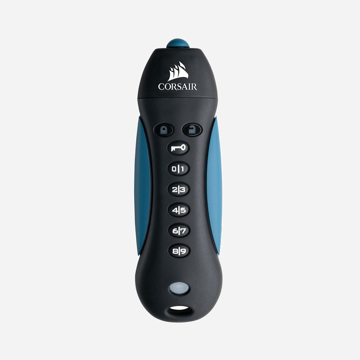 Corsair Padlock 3 64GB USB Type-A 3.2 Gen 1 (3.1 Gen 1) Noir/Bleu - Mémoire Flash 64 Go, Format Casquette, Protection par Mot de Passe, 150g - Corsair Padlock 3 64GB. Capacité: 64 Go, Interface de l'appareil: USB Type-A, Version USB: 3.2 Gen 1 (3.1 Gen 1). Format: Casquette. Protection par mot de passe. Poids: 150 g. Couleur du produit: Noir, Bleu