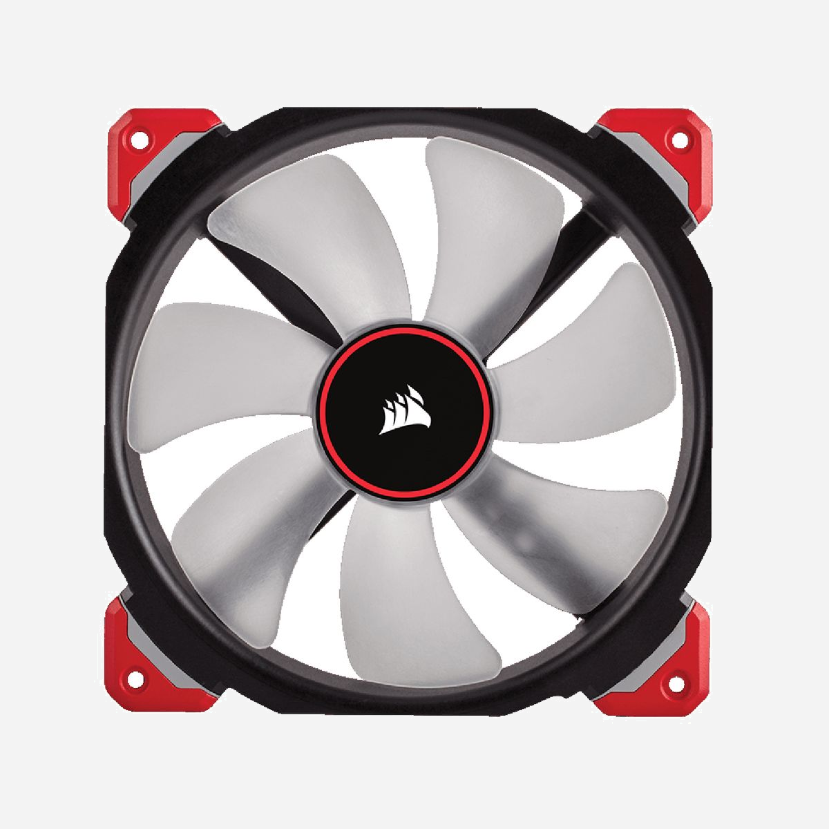 Corsair Air ML140 Pro 140mm PWM Ventilateur Boitier PC, Lévitation Magnétique, 400-2000 RPM, 16-37 dB, 20-100 CFM, LED Rouge, 140x140x25mm - Si la NASA concevait un ventilateur de boîtier d’ordinateur, voici quel serait le résultat.<br>La gamme ML de ventilateurs PWM de CORSAIR intègre une technologie de roulement à lévitation magnétique et des rotors conçus sur mesure pour des performances inégalées en termes d'efficacité et de niveau acoustique.<br><br>Grâce au design innovant, les ventilateurs de la gamme ML garantissent à la fois une forte pression statique et un débit d’air élevé pour une expérience optimale.<br><br><b>Palier magnétique</b><br>Exploite la technologie de lévitation magnétique pour un bruit réduit, de meilleures performances et une durée de vie plus longue<br><br><b>Conception personnalisée du rotor</b><br>Assure le parfait équilibre entre une forte pression statique et un débit d’air élevé, fonctionnant de façon optimale dans les environnements les plus difficiles<br><br><b>Plage de réglage étendue</b><br>La plage de contrôle PWM de 1 600 tours/min vous permet d'évoluer facilement entre discrétion acoustique totale et performances absolues.<br><br><b>Personnalisation des couleurs</b><br>Les éléments de cadre amovibles montés sur les amortisseurs de vibrations en caoutchouc permettent d’accorder vos ventilateurs avec le reste de votre installation tout en garantissant un fonctionnement silencieux à des vitesses élevées.<br><br><b>LED puissantes</b><br>Disponibles en rouge, blanc ou bleu, les LED ultralumineuses montées sur la structure centrale produisent une vive explosion de lumière et de couleurs.<br><br>Avec une plage de contrôle PWM de 1 600 tours/min, les ventilateurs de la gamme ML fournissent un contrôle total entre discrétion acoustique et ventilation sans compromis.<br><br>Les éléments de cadre amovibles montés sur les amortisseurs de vibrations en caoutchouc garantissent un fonctionnement plus silencieux à des vitesses élevées. Disponibles en rouge, blanc ou bleu, les LED ultralumineuses montées au centre produisent une vive explosion de lumière et de couleurs, vous permettant d’accorder vos ventilateurs avec le reste de votre installation.