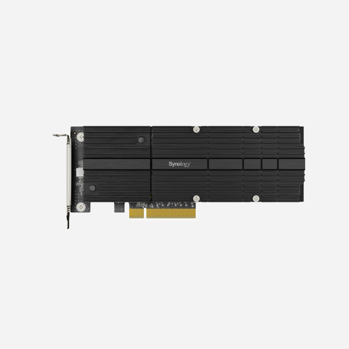 Synology M2D20 : Carte Adaptateur Interne PCIe 3.0 pour SSD NVMe, Profil Bas/Hauteur Totale, Température Op. 0-40°C, Dimensions 181.9x15.8x71.8mm - Synology M2D20. Interface de l'hôte: PCIe, Interface de sortie: PCIe, Facteur de forme de carte d’extension: Hauteur totale / Profil bas. Largeur: 181,9 mm, Profondeur: 15,8 mm, Hauteur: 71,8 mm