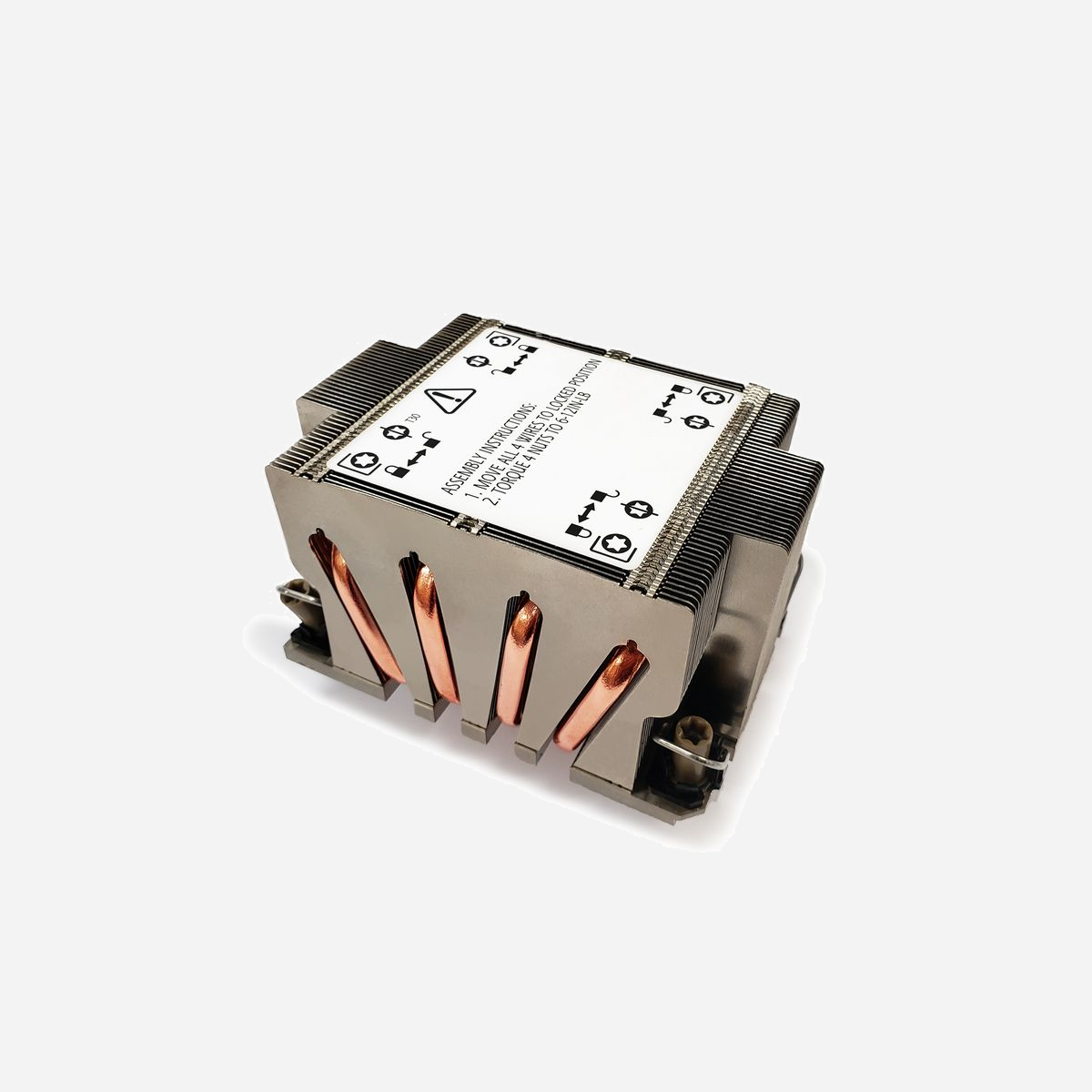 Dynatron N2 Dissipateur Thermique CPU LGA 4189 Intel Xeon, Radiateur Aluminium/Cuivre, TDP 270W, 78x113x64mm, 4 Caloducs, Kit de Montage Inclus - Dynatron N2. Type: Dissipateur thermique/Radiateur. Largeur: 78 mm, Profondeur: 113 mm, Hauteur: 64 mm. Couleur du produit: Aluminium, Cuivre