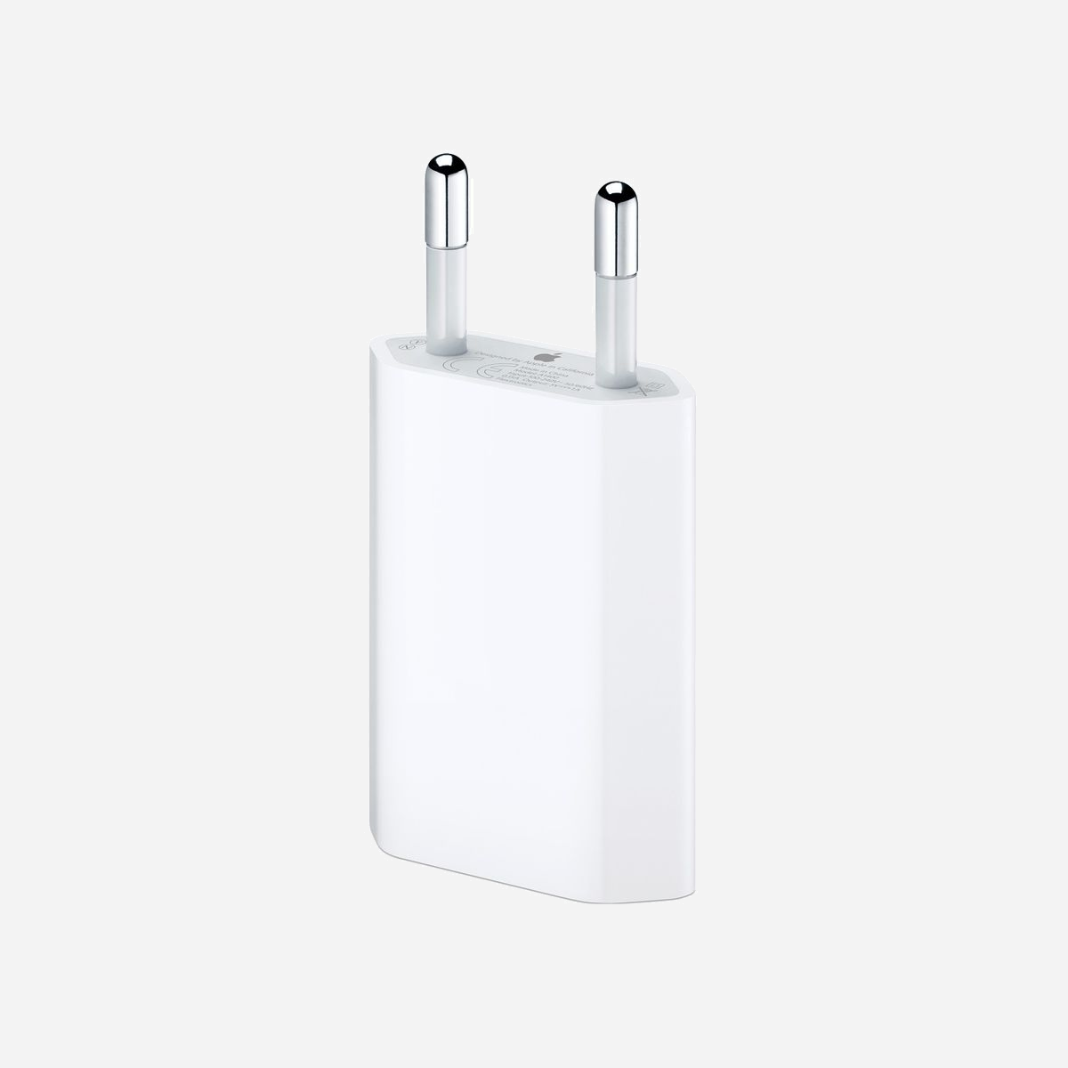 Adaptateur secteur Apple MD813ZM/A 5W USB pour iPhone et iPod, connecteur européen, alimentation intérieure, blanc - Doté d’un design ultra-compact, cet adaptateur secteur permet une recharge rapide et efficace à la maison, au bureau ou en déplacement. Il fonctionne avec n’importe quel modèle d'Apple Watch, iPhone ou iPod.<br><br><b>Remarque importante :</b><br>cet adaptateur secteur USB est équipé de broches fixes de type européen à utiliser en Europe continentale.